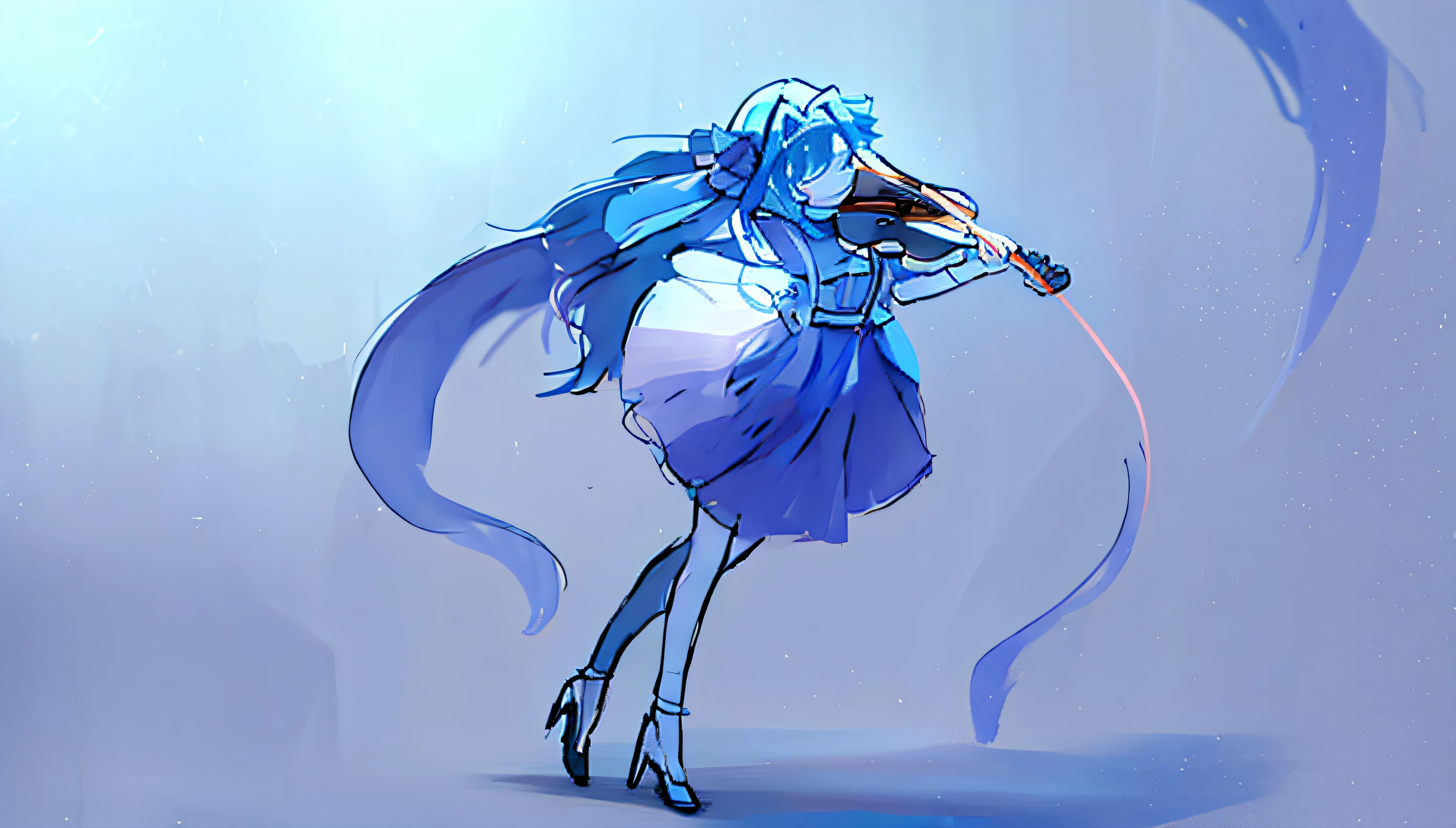 A girl who plays the violin