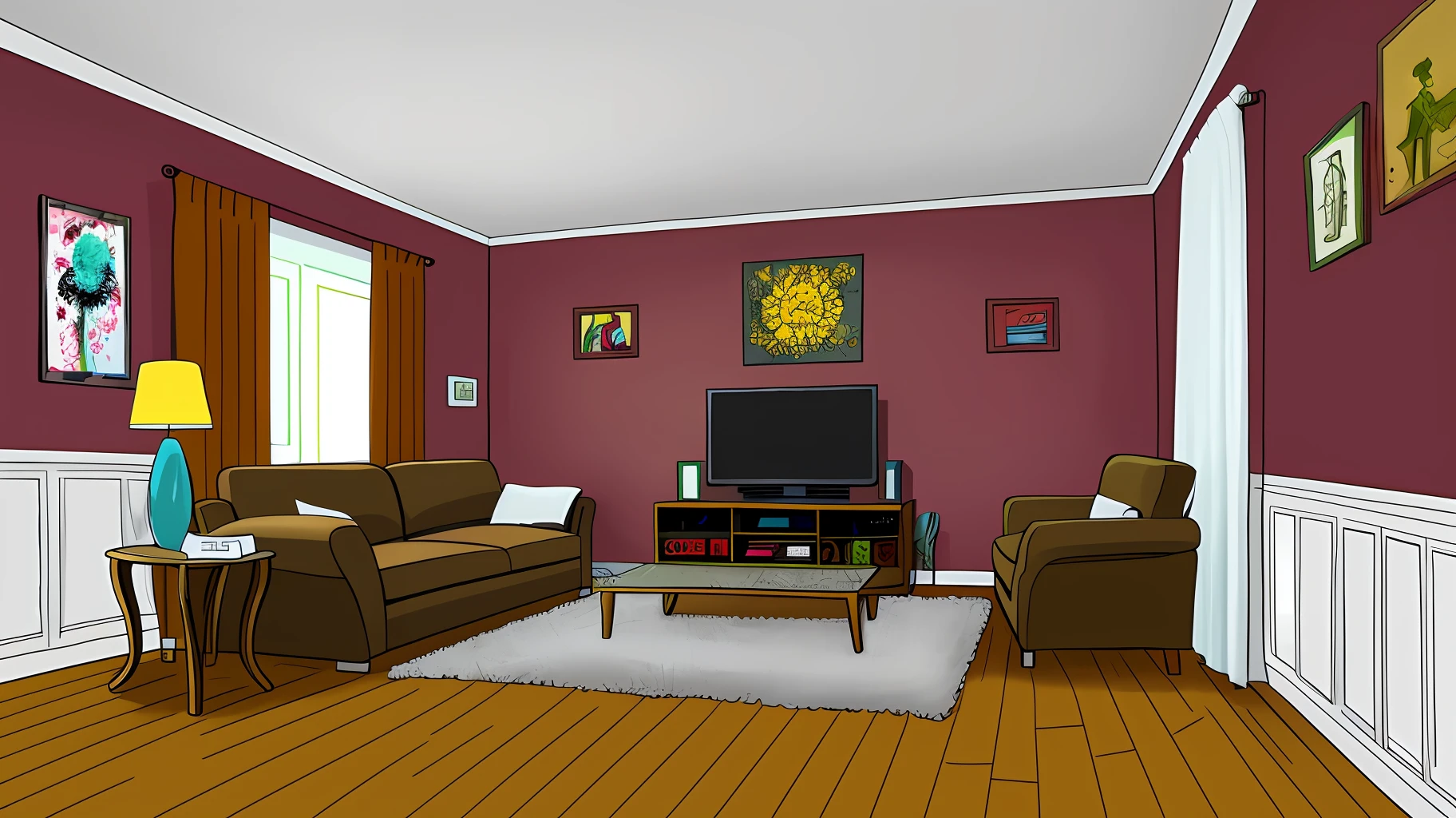 living room interior，  8K， hyper HD， tmasterpiece， highest  quality