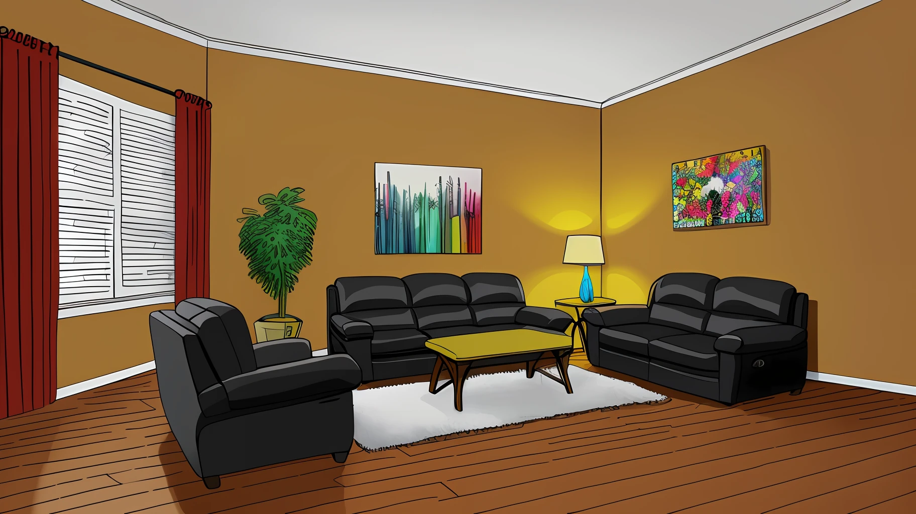 living room interior，  8K， hyper HD， tmasterpiece， highest  quality