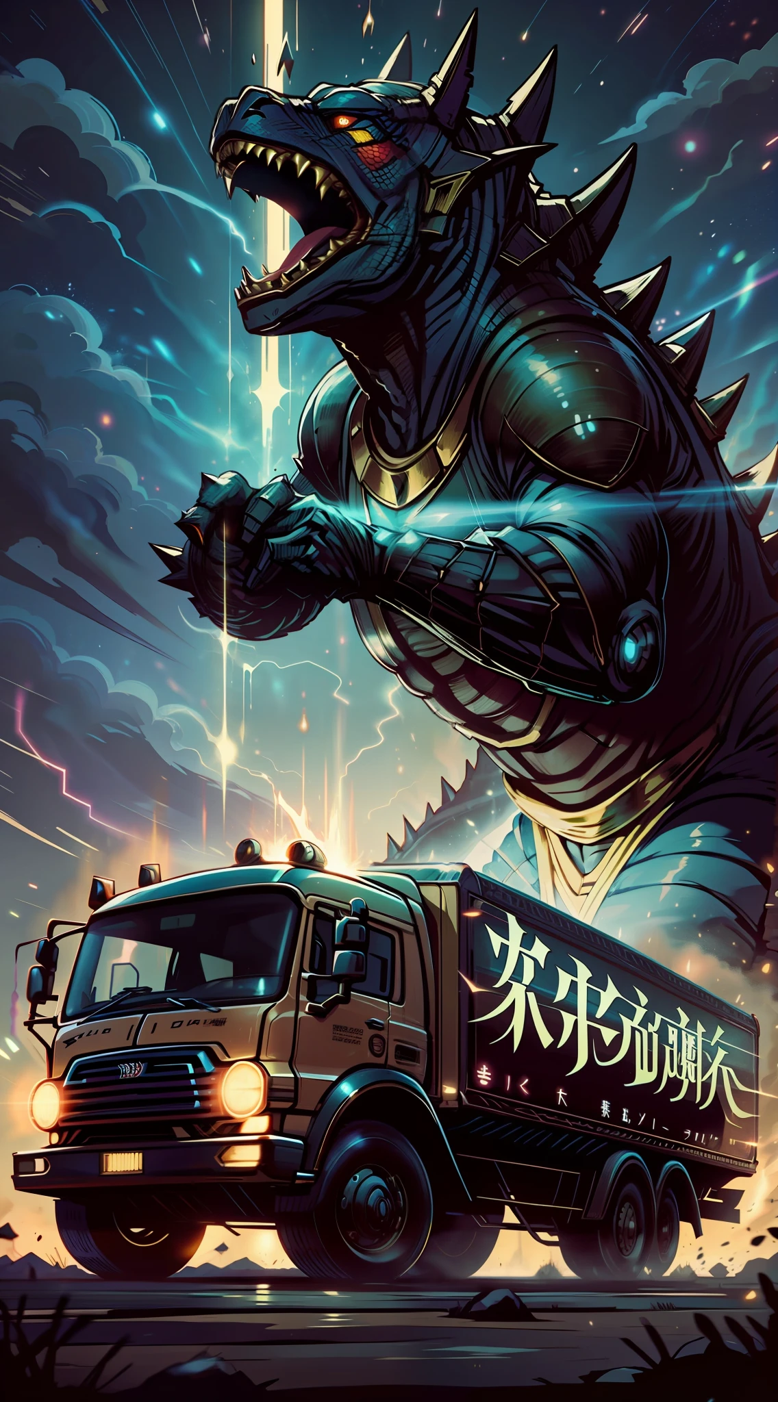 Super Saiyan Bimbo Godzilla truck