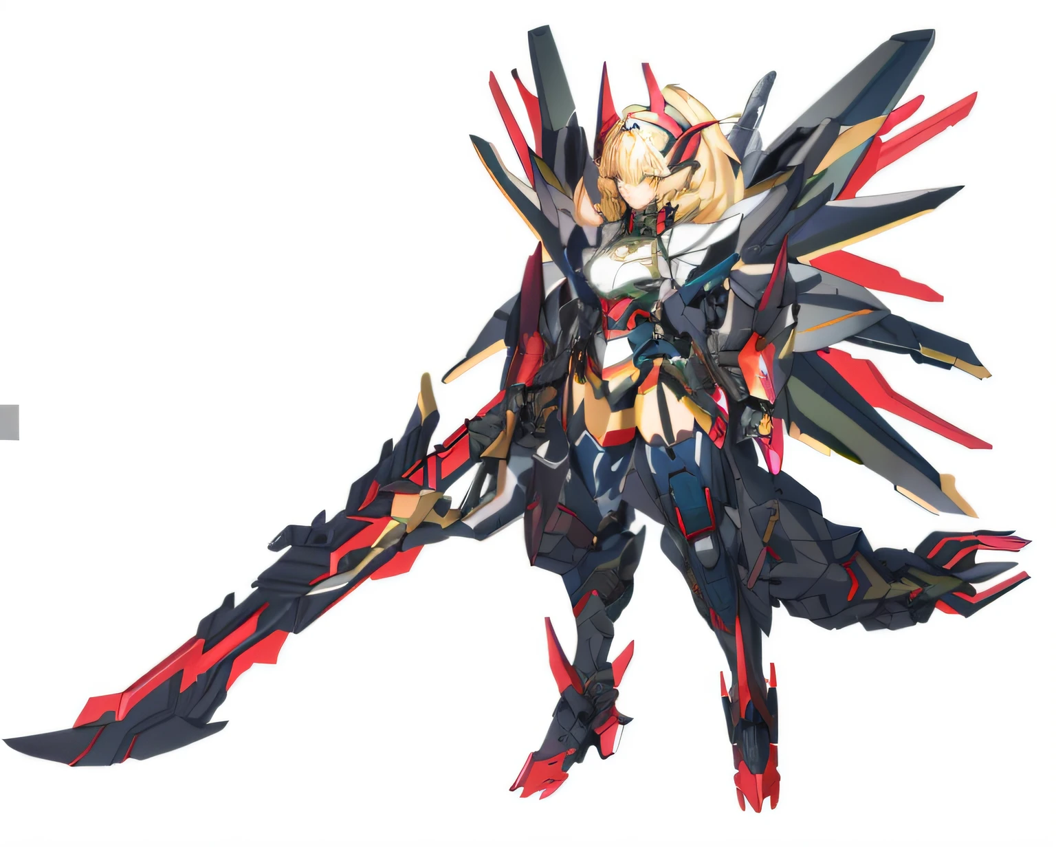 One is very large,Close-up of a woman with long arms, Mechanized Valkyrie girl, female mecha, girl in mecha cyber armor, cushart kenz, robot mecha female dragon head, Kushatt Krenz Key Art Women, cushart krentz, full body concept, Female action anime girl, ferra white mecha