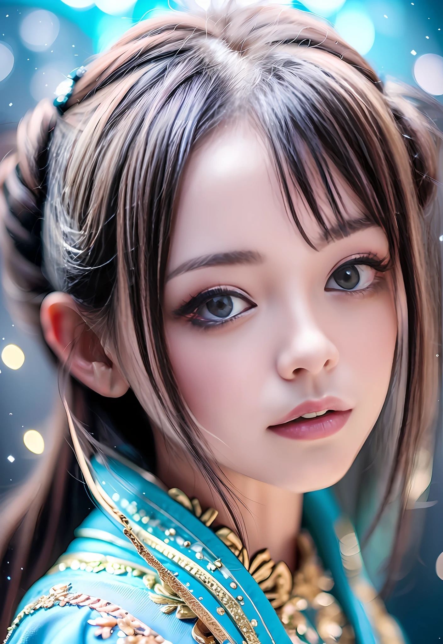 (Best Quality:1.5), (super-realistic), (High resolution:1.5)、The face is protruding from the photo、Golden Eyes、lipgloss、Eye Gloss、Oriental、A smile、round and large eyes、corolla、The photo is Only very beautiful eyes are taken in close-up. Her eyes are charming. Has magical powers to captivate the viewer. Eye color shines like a jewel,Deep, As if it spreads out like a space. There is a moist shine in the eyes,Shine like tears. The glow is like a star々It seems to illuminate the darkness of the universe. Mysterious and enchanting. long eyelashes that spread beautifully around the eyes. Makes the eyes even more attractive. There is such elegance that eyelashes envelop the eyes. There is a faint light in his eyes. Expressions that make you feel joy and happiness. You may see a calm expression as if you are smiling. This beautiful eye picture, As a symbol of beauty, Deeply moving the viewer. The brilliance of those charming eyes is Engage your audience. It leaves an eternal impression on your mind. --auto --s2