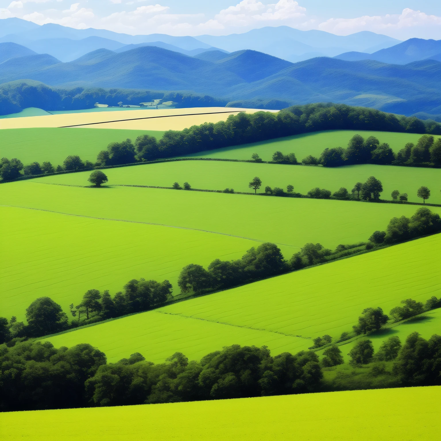 (masterpiece、hightquality、high-level image quality)、great outdoors、countryside view、(Beethoven composition Symphony No. 6『country』)、(Kenji Miyazawa『Ihatov』)、rays of sunshine、Farmers doing farm work、Rice、
