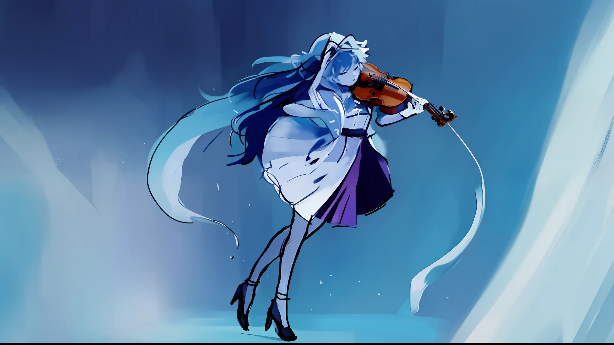 A girl who plays the violin