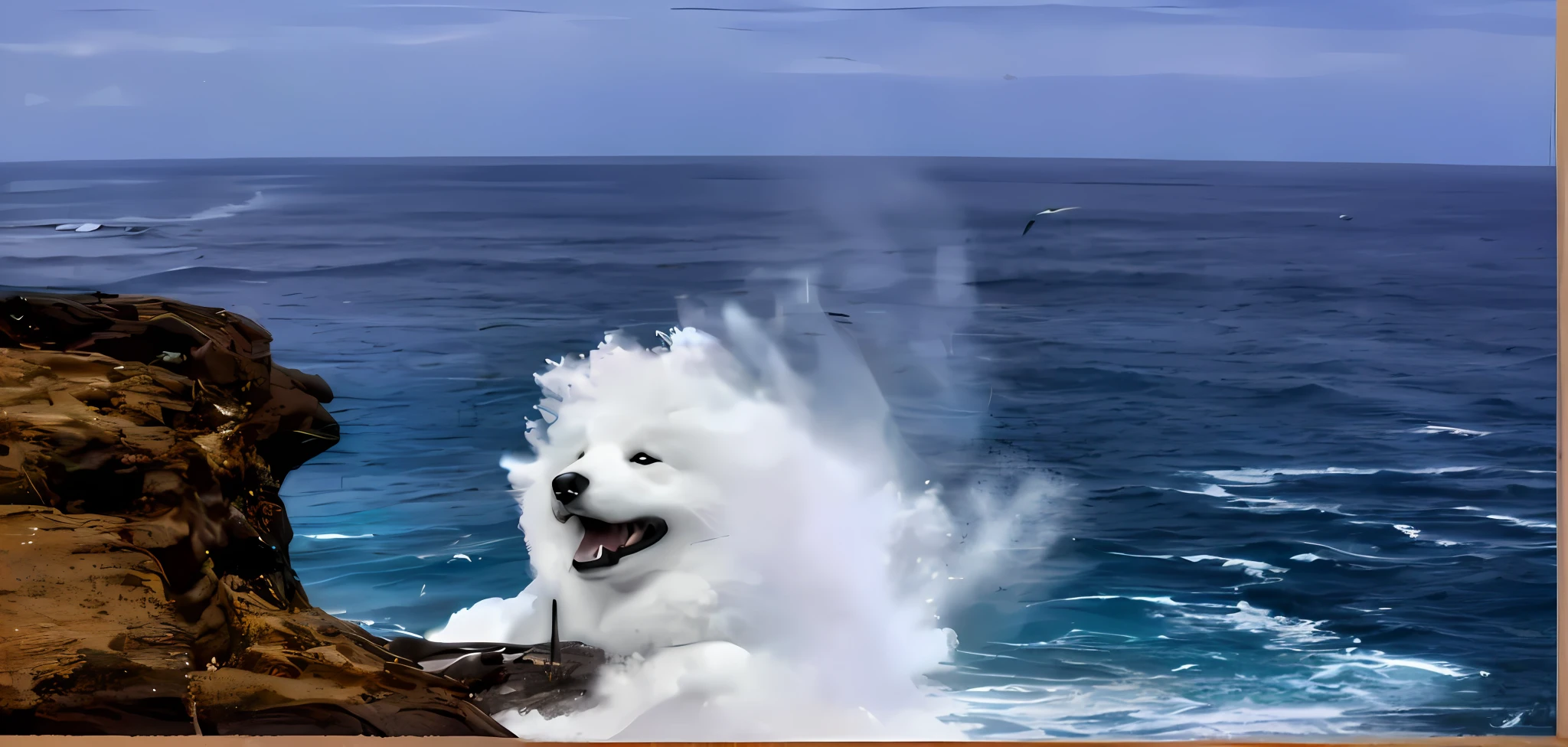 A line from sea to sky，Peaceful sea，There are seagulls flying，,(Fidelity),(Fineness:1.2),(tmasterpiece,:1.3),(Best picture quality:1.4), （超高分辨率：1.2），超高分辨率