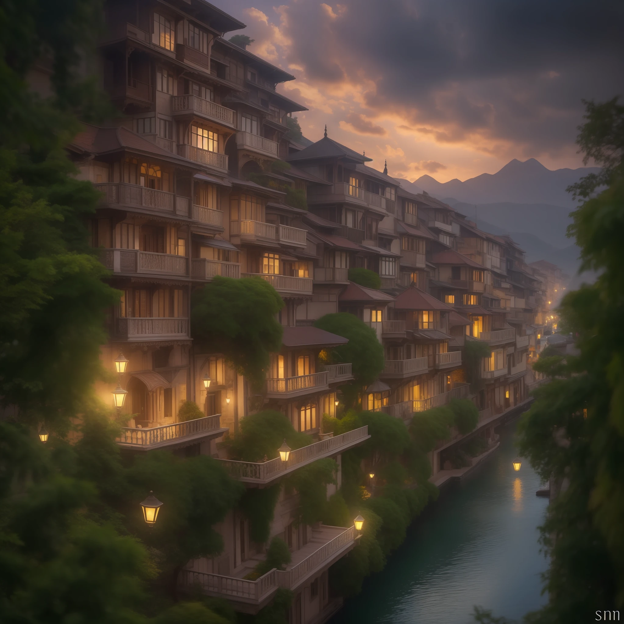 scenecy，Eau，Professional majestic views，most beautiful artwork in the world，iintricate，high detal，sharp fokus，Perfect focus, Bokeh, photography of，Ultra photo realsisim，