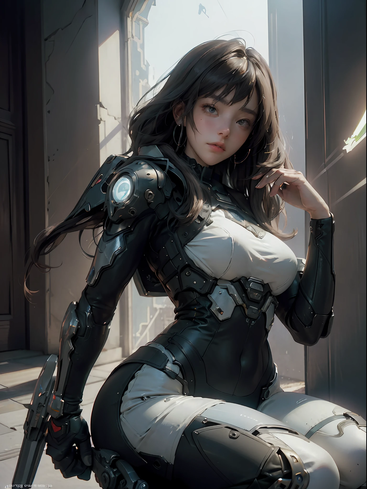 ((Best quality)), ((masterpiece)), (detailed:1.4), 3D, an image of a beautiful cyberpunk female,HDR (High Dynamic Range),Ray Tracing,NVIDIA RTX,Super-Resolution,Unreal 5,Subsurface scattering,PBR Texturing,Post-processing,Anisotropic Filtering,Depth-of-field,Maximum clarity and sharpness,Multi-layered textures,Albedo and Specular maps,Surface shading,Accurate simulation of light-material interaction,Perfect proportions,Octane Render,Two-tone lighting,Wide aperture,Low ISO,White balance,Rule of thirds,8K RAW,