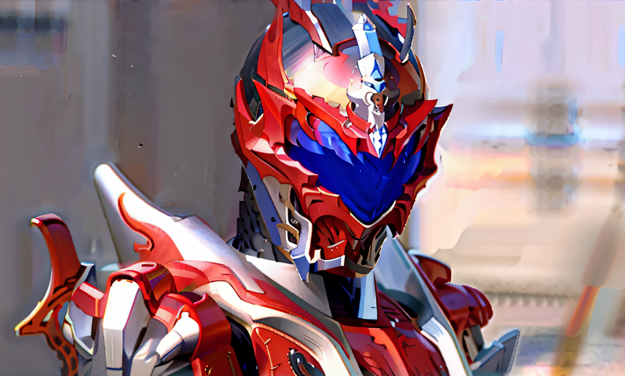 Flame Dragon Man、Red armor、8K