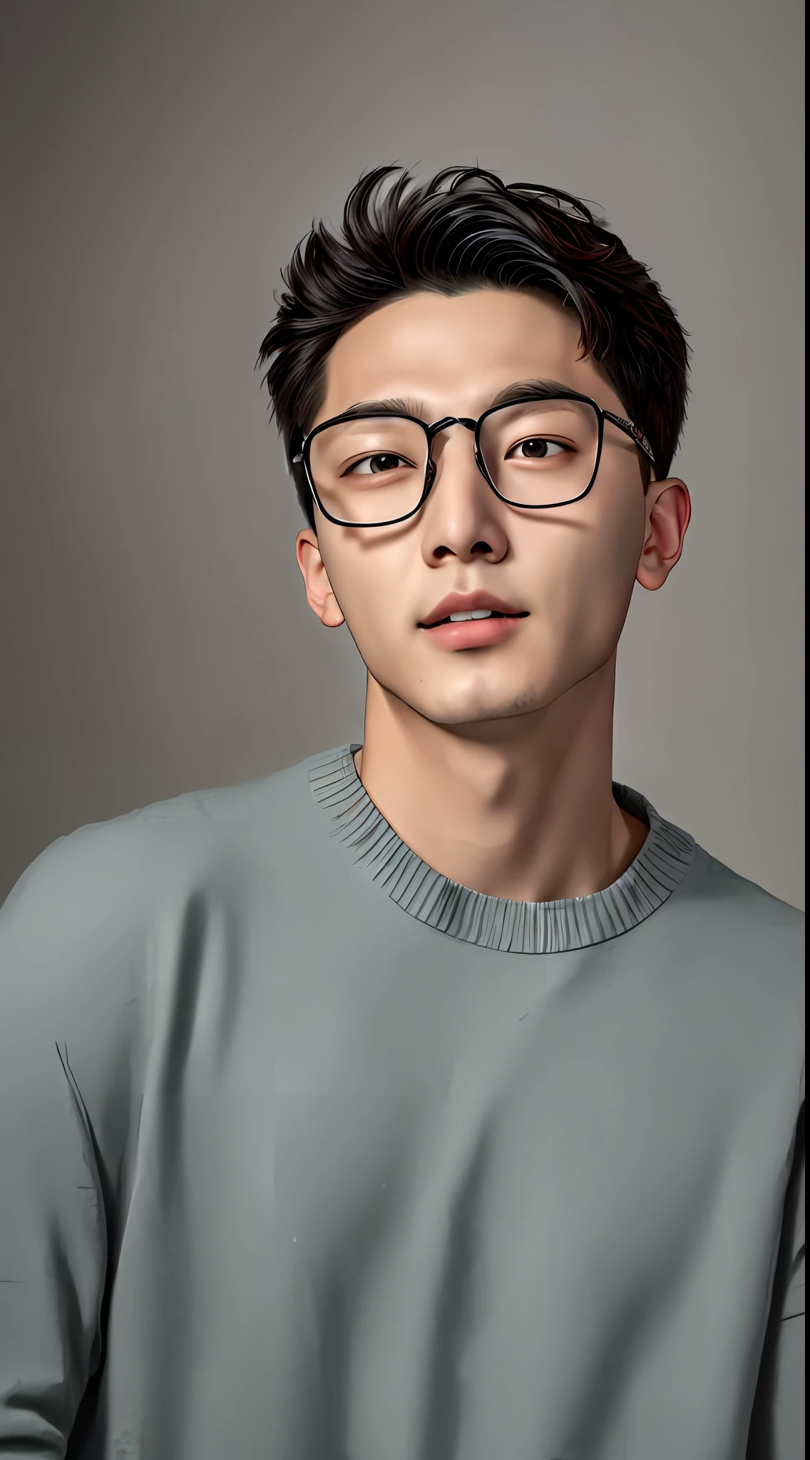 Arad man posing for photo wearing glasses and sweater, hong june hyung, headshot profile picture, yanjun cheng, inspired by jeonseok lee, hyung tae, inspired by Yanjun Cheng, Kim Tae-joon, longque chen, portrait of kpop idol, jaeyeon nam, seseon yoon, halfbody headshot, ryan jia, high quality portrait