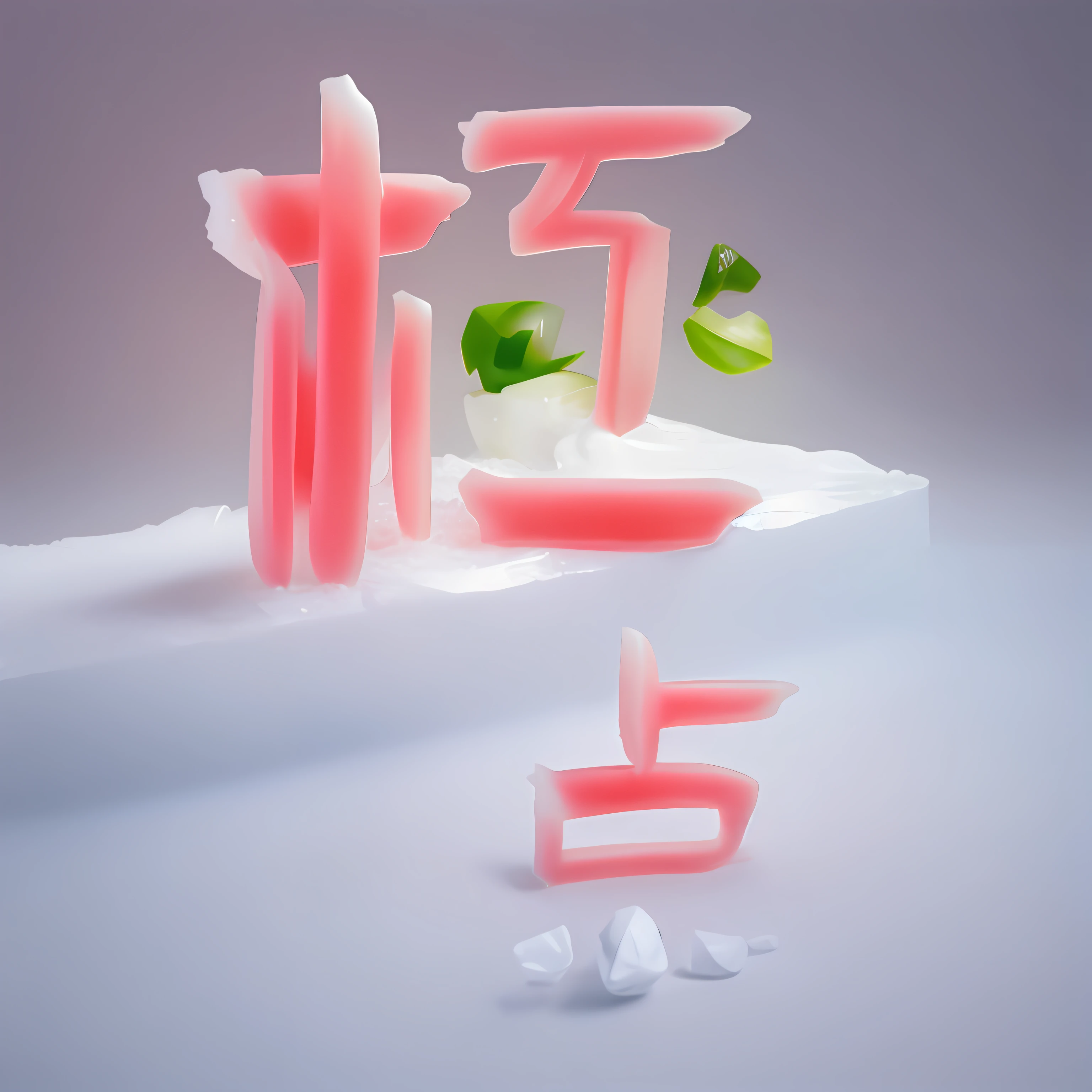 巨作，Best quality,water melon,Watermelon flesh lying on the back of ice,Watermelon flesh in ice。,at winter season,liyart,Studio lighting，realengine,trending on artstationh,ice cubes，ice land
