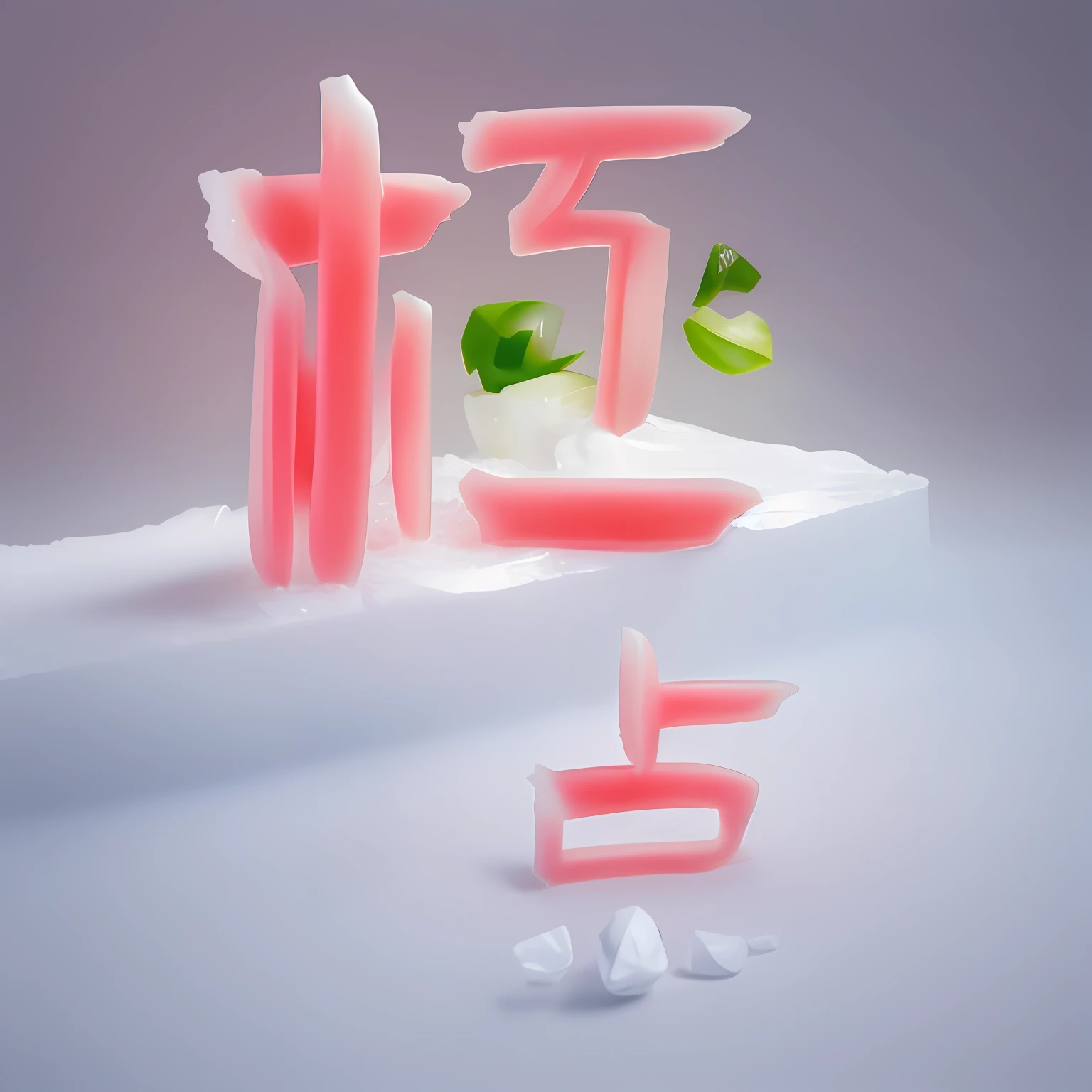 巨作,Best quality,water melon,Watermelon flesh lying on the back of ice,Watermelon flesh in ice。,at winter season,liyart,Studio lighting,realengine,trending on artstationh,ice cubes,ice land