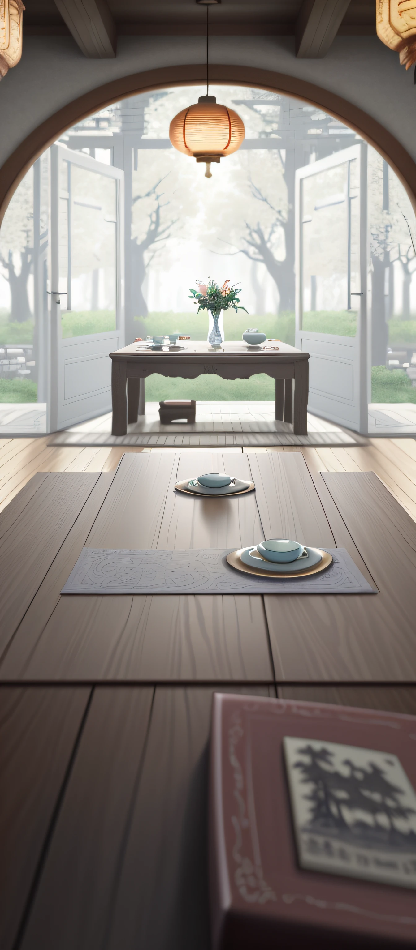 absurderes,A high resolution,ultra - detailed,hdr)Ancient Chinese scenes,interior scenes,There is a table in the middle,Gift box on the table,highly accurate