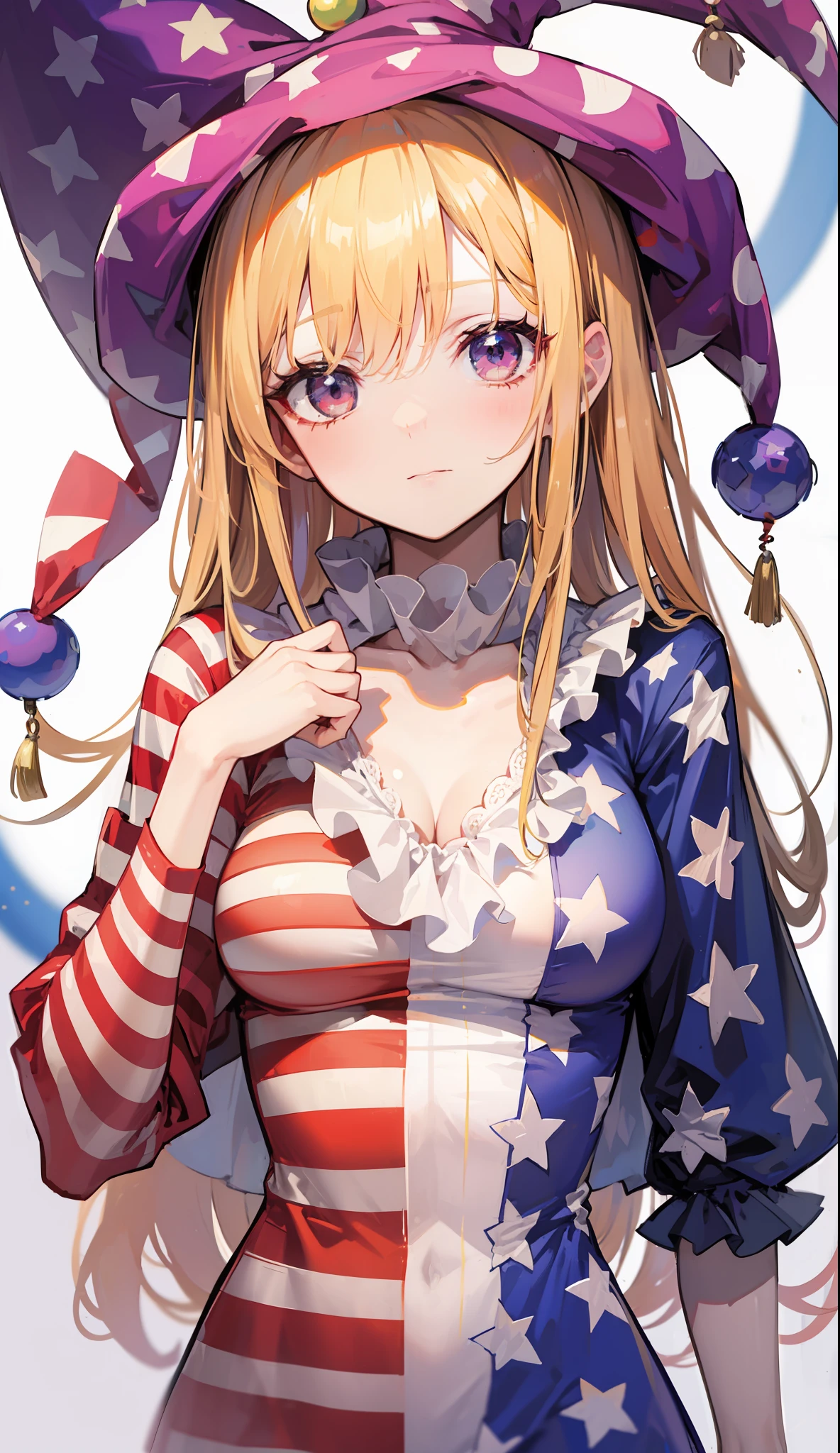touhou project,Clothes with Flag of the United States pattern，Clownpiece