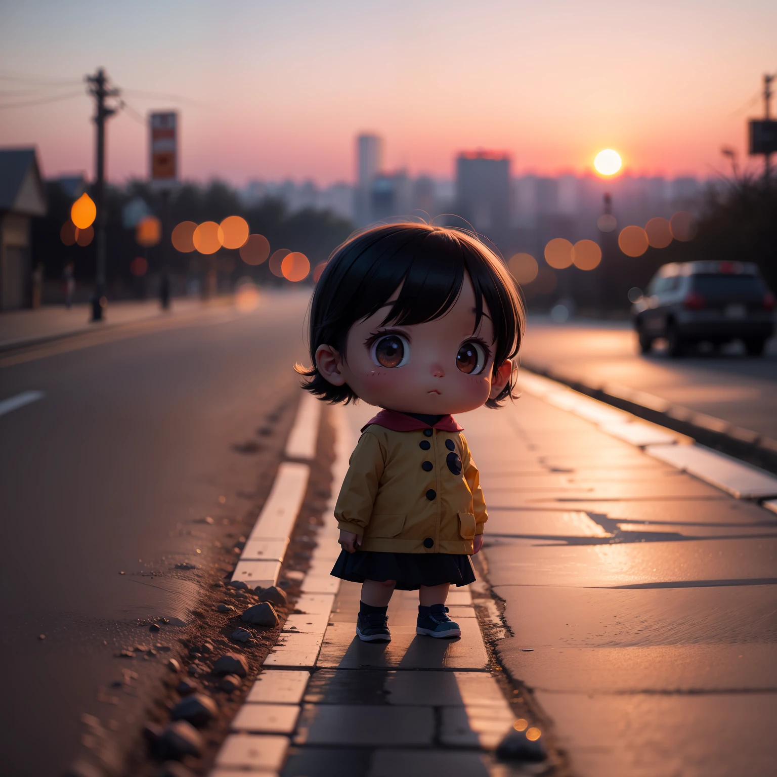 Crayon small new sunset walk