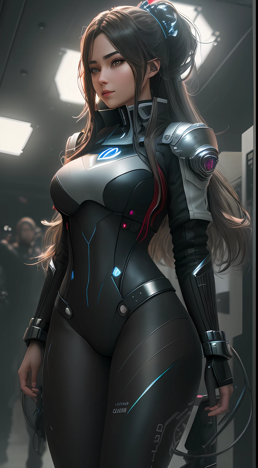 Cinematic, hyper-detailed, and insanely detailed, this artwork captures the essence of the girl with breathtaking beauty. The color grading is beautifully done, enhancing the overall cinematic feel. Unreal Engine brings her to life, making her appearance even more mesmerizing.
With the use of depth of field (DOF), every detail is focused and accentuated, drawing attention to her mesmerizing eyes and gorgeous hair. The image resolution is at its peak, utilizing super-resolution technology to ensure every pixel is perfect. Cinematic lighting enhances her aura, while anti-aliasing techniques like FXAA and TXAA keep the edges smooth and clean.
Adding realism to the robot-like body suit, RTX technology enables ray tracing, making it look as if it's actually there. Additionally, SSAO (Screen Space Ambient Occlusion) gives depth and realism to the scene, making the girl's presence even more convincing.
In the post-processing and post-production stages, tone mapping enhances the colors, creating a captivating visual experience. The integration of CGI (Computer-Generated Imagery) and VFX (Visual Effects) brings out her robotic features in a seamless manner. SFX (Sound Effects) complement the visual artistry, immersing the viewer further into this fantastic world.
The level of detail is awe-inspiring, with intricate elements meticulously crafted, making the artwork hyper maximalist and hyper-realistic. Volumetric effects add depth and dimension, and the photorealism is unparalleled.
The image is rendered in 8K resolution, ensuring super-detailed visuals. The volumetric lightning adds a touch of magic, highlighting her beauty and aura in an otherworldly way. High Dynamic Range (HDR) technology makes the colors pop, adding richness to the overall composition.
Ultimately, this artwork presents an unreal, yet stunningly real portrayal of an incredibly beautiful girl, she looks like a realistic Barbie doll, realistic anime beauty. The sharp focus ensures that every feature i