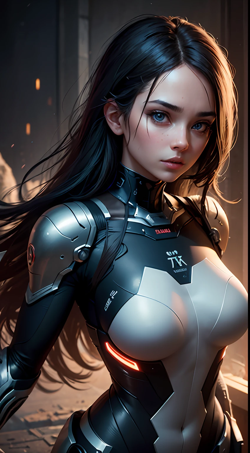 Cinematic, hyper-detailed, and insanely detailed, this artwork captures the essence of the girl with breathtaking beauty. The color grading is beautifully done, enhancing the overall cinematic feel. Unreal Engine brings her to life, making her appearance even more mesmerizing.

With the use of depth of field (DOF), every detail is focused and accentuated, drawing attention to her eyes and hair. The image resolution is at its peak, utilizing super-resolution technology to ensure every pixel is perfect. Cinematic lighting enhances her aura, while anti-aliasing techniques like FXAA and TXAA keep the edges smooth and clean.

Adding realism to the robot-like body suit, RTX technology enables ray tracing, making it look as if it's actually there. Additionally, SSAO (Screen Space Ambient Occlusion) gives depth and realism to the scene, making the girl's presence even more convincing.

In the post-processing and post-production stages, tone mapping enhances the colors, creating a captivating visual experience. The integration of CGI (Computer-Generated Imagery) and VFX (Visual Effects) brings out her robotic features in a seamless manner. SFX (Sound Effects) complement the visual artistry, immersing the viewer further into this fantastic world.

The level of detail is awe-inspiring, with intricate elements meticulously crafted, making the artwork hyper maximalist and hyper-realistic. Volumetric effects add depth and dimension, and the photorealism is unparalleled.

The image is rendered in 8K resolution, ensuring super-detailed visuals. The volumetric lightning adds a touch of magic, highlighting her beauty and aura in an otherworldly way. High Dynamic Range (HDR) technology makes the colors pop, adding richness to the overall composition.

Ultimately, this artwork presents an unreal, yet stunningly real portrayal of an incredibly beautiful girl. The sharp focus ensures that every feature is crisply defined, leaving the audience captivated by her presence.

--v testp