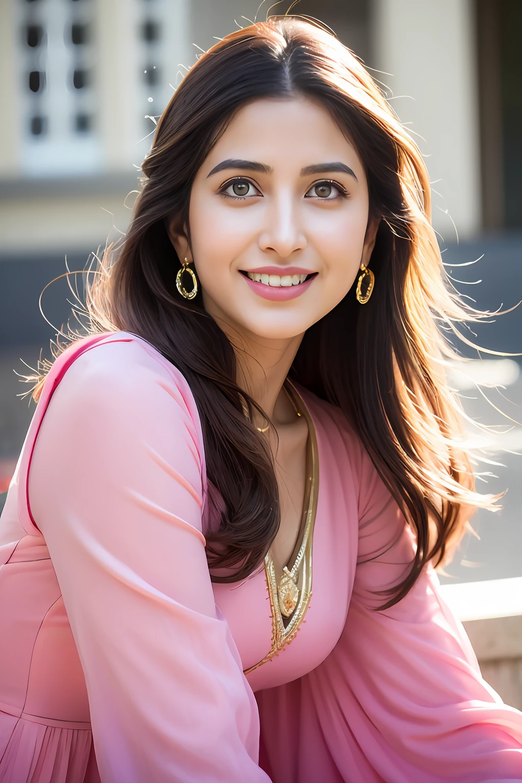 Best quality Masterpiece, Wear long Pink anarkali dress sitting, indian model in harem, gorgeous royal, ((Katrina kaif:1.2)), jewellery,Pink anarkali dress criss cross sitting, gem, necklace, gold bracelet, anklets, thick lips, skindentation, parted lips, ulzzang-6500-v1.1, portrait of a beautiful Indian woman, From Golden Skin, 27 years old, Pretty woman, Indian model, (in long pink anarkali dress) (Slim abdomen), (Perfect slim figure), (Dynamic pose), Solo, ((open crotch)), (((bare ass))), (Slim:1.1), 1 woman, (Full figure:0.9), Beautifully detailed sky, sunny day, Mumbai city, On the street, detailed Mumbai street, Indian clothes,(( long sleeve dress)), ((long pink anarkali dress)), medium hair, smile, closed mouth, lips, saree covered with full body, detailed beautiful round eyes, Indian women, Asian women, Beautiful face, photorealistic, rim lighting, two-tone lighting, gold bracelet, thick lips, indentation, parted lips, (detailed eyes), light blonde hair, blue eye, details still clear, honey-coloured, fluffy turned, HDR, shallow depth of field, broad light, backlighting, bloom, light sparkles, chromatic aberration, sharp focus, Nikon Z 85mm, unparalleled masterpiece, ultra-realistic 8k photos, , best quality, (photorealistic:1.2), (realistic:1.5), (hyperrealistic:1.2),(photorealistic face:1.2), (close up:1.6), (light blonde hair), (blue eyes), ((big cheeks)), (beautiful face:1.8), (detailed face:1.6), (medium breast:1.2), (detailed bright eyes:1.5), (eyelashes:1.4), (smiling:1.3), (detailed long black hair), (Pink Dress:1.5), (narrow waist:1.5), (thigh: 1.5), (realistic human skin:1.6), (full curvy body) (detailed eyes), (seductive pose), (detailed facial features), (detailed clothes features), (necklace), (earrings), (bracelet), ( long Pink anarkali dress), (Photorealistic:1.4), (High Quality: 1.2), Raw photo, (Perfect body shape), Uniform, Deep shadows, Unobtrusive, Cold light 12000K,