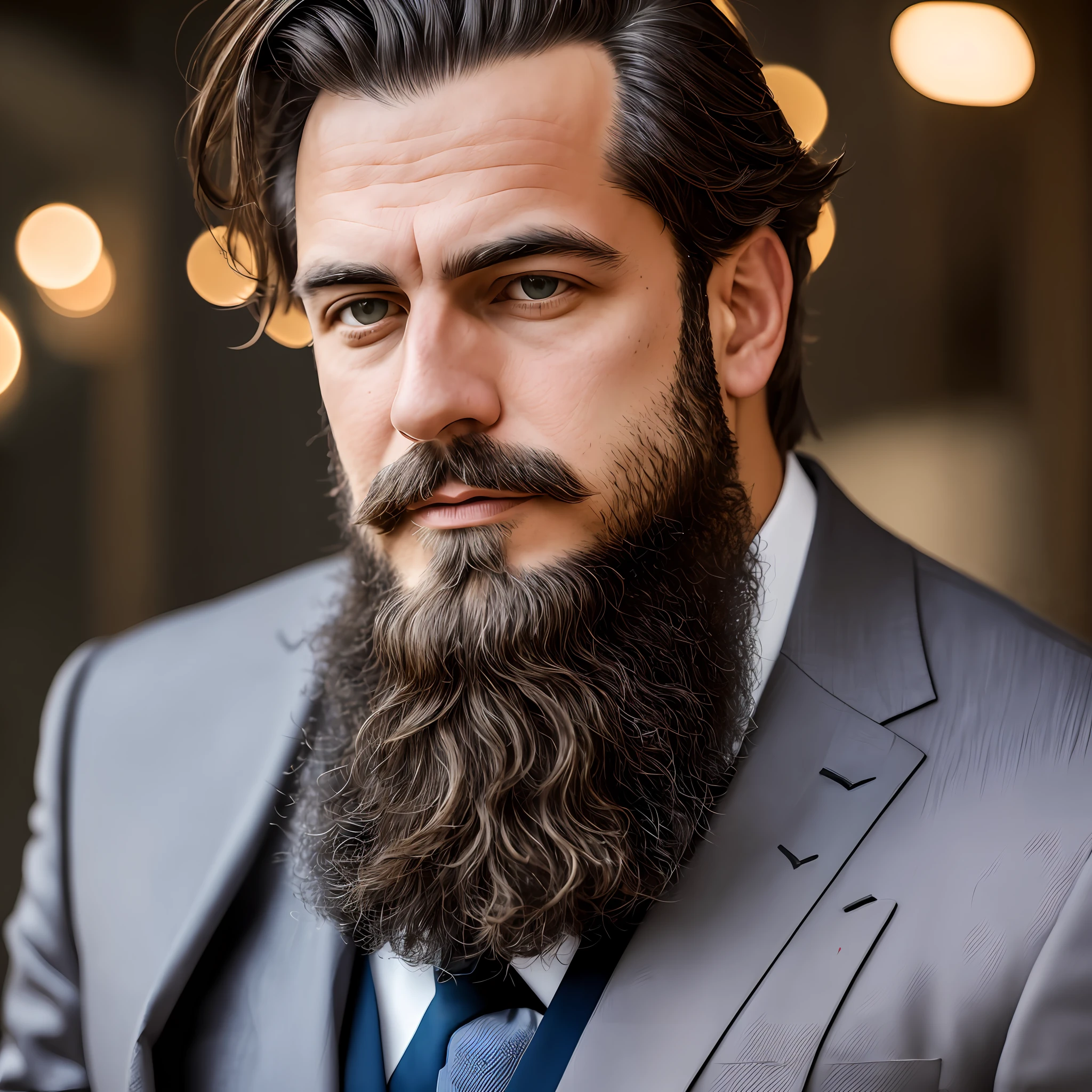 Photo of Alex Hormozi , 30 years, successful appearance, beard, air of seriousness, short beard, wearing suit, best quality, rim lighting, highly detailed skin, 8k uhd, dslr, high quality, high resolution, 4k, 8k --auto --s2