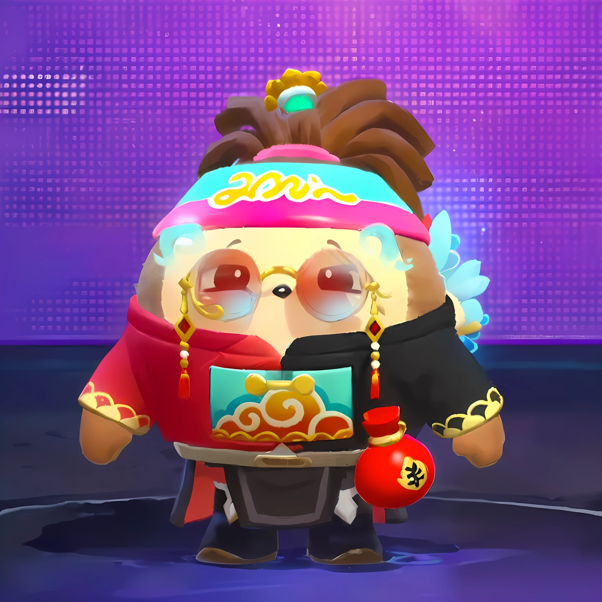 (Wear a red hat+Wear a red robe+red colored skin:1.2+Wet and cold skin),(Close-up of cartoon characters),(lunar themed attire),(zhongli from genshin impact),(inspired by Huang Ding+Park Hua+Tonix+Luo Mu+Huang Shen:0.9+new character)ember