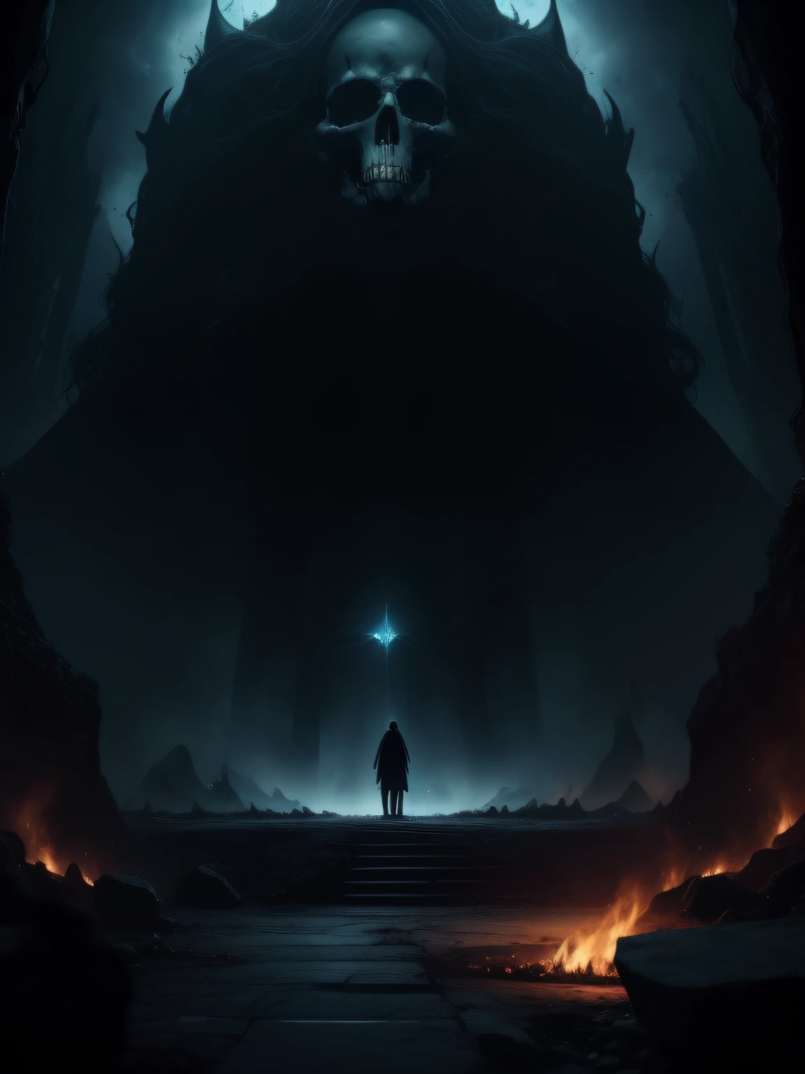 And the kingdom of darkness, Like an abyss in front of you, will not be revealed by earthly beauty. You'll see hell and your childhood. You will forget paradise and your bliss. Depiction of heaven and hell. Sinners in Hell. Angels fly in paradise. life: The meaning of life. death. Death is the end or beginning of something, What we are not given to understand.To be or not to be ? That is the question...