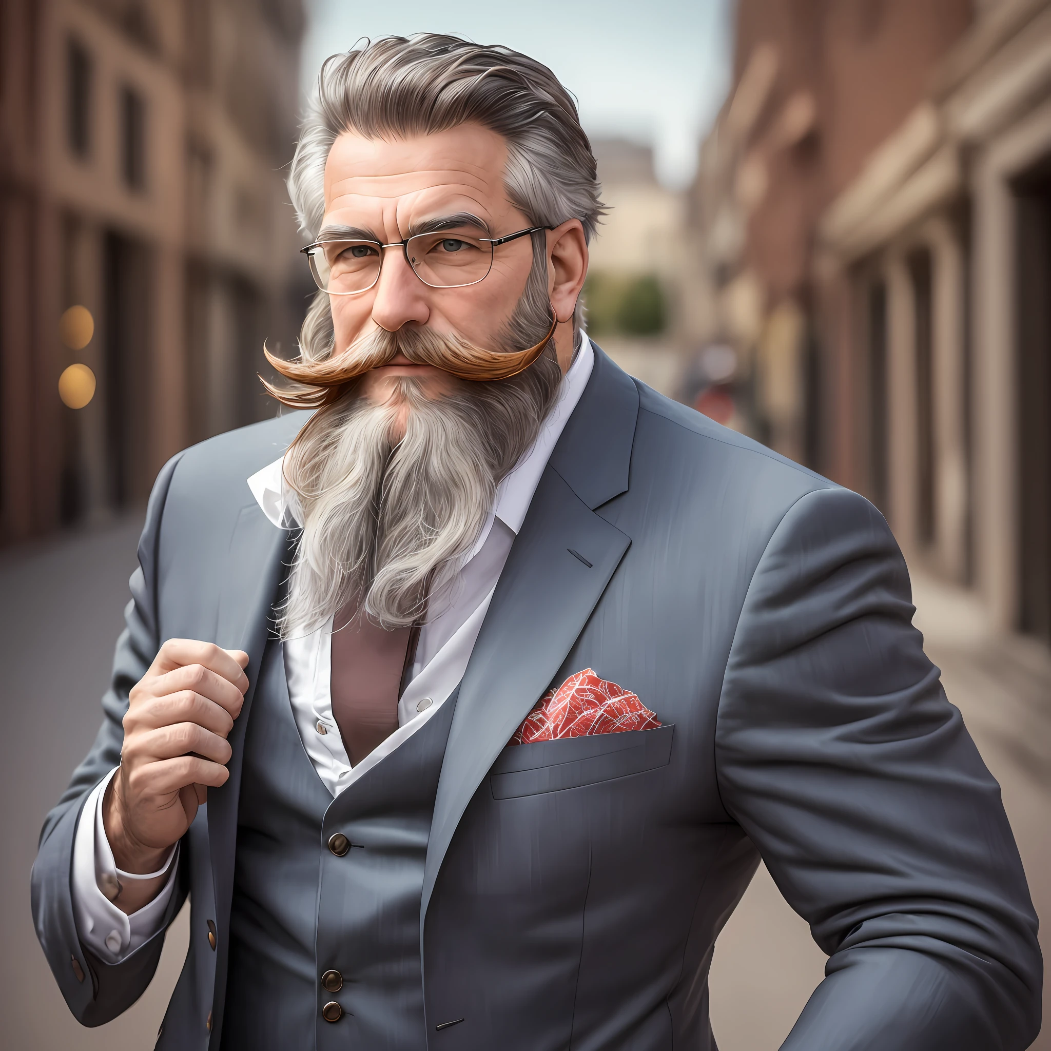 Photo of Alex Hormozi , 40 years, successful appearance, beard, air of seriousness, short beard, wearing suit, best quality, rim lighting, highly detailed skin, 8k uhd, dslr, high quality, high resolution, 4k, 8k --auto --s2