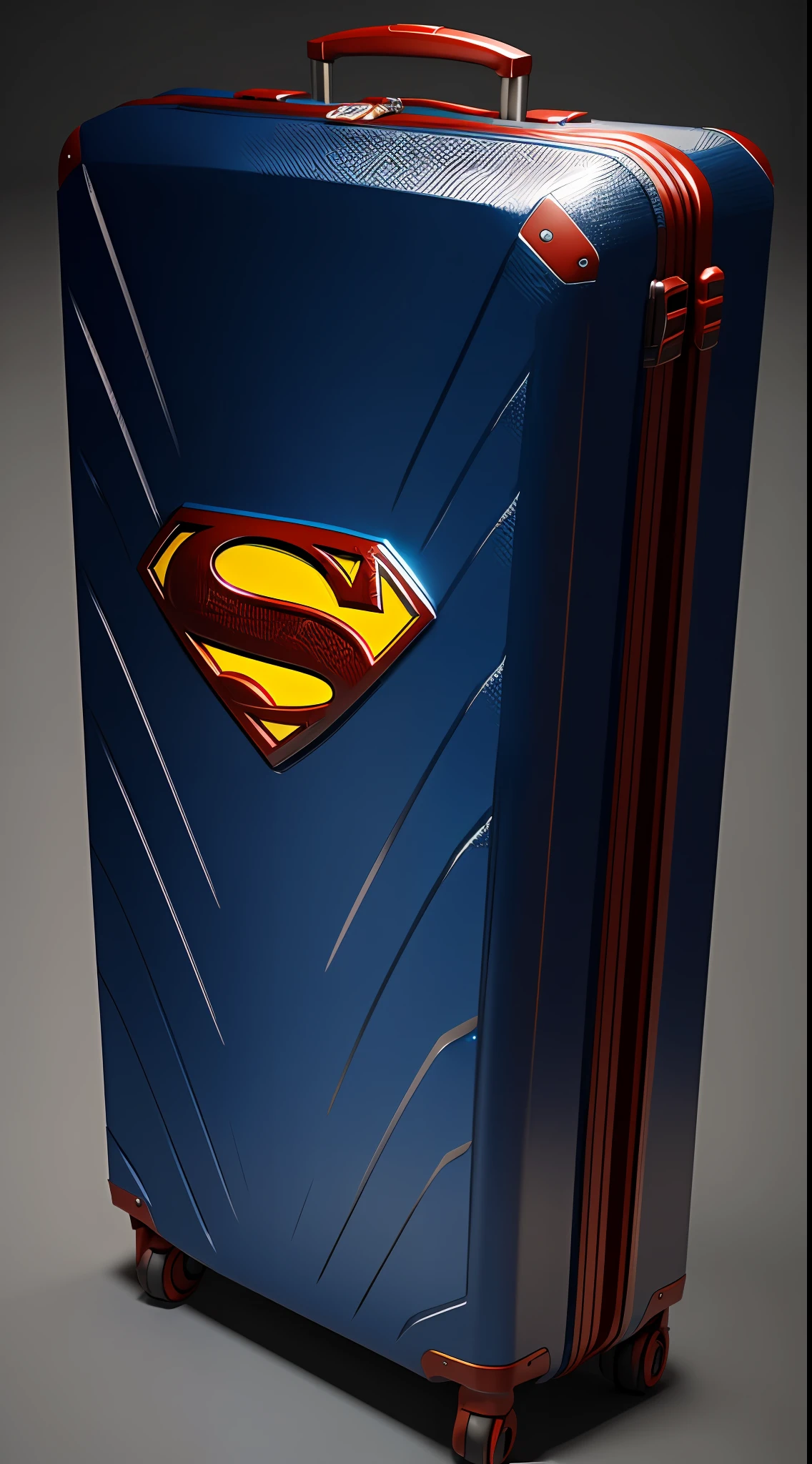 superman suitcase, octane render, unreal engine, highly detailed, intricate