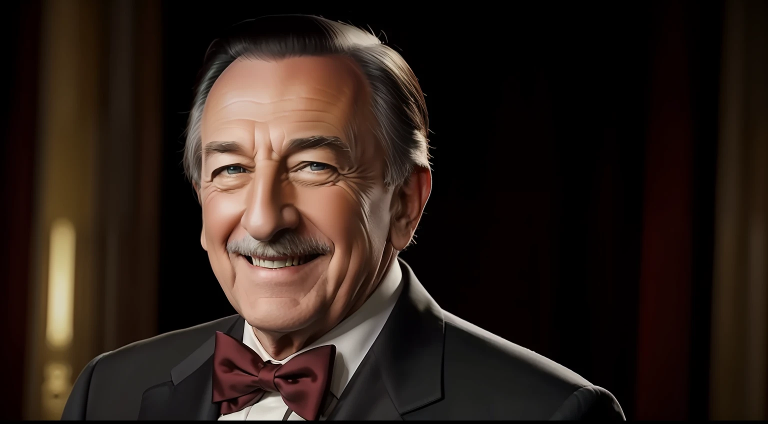 full length photo of Walt Disney Smiling, highly detailed, 4k, hdr, smooth, sharp focus, high resolution, award - winning photo