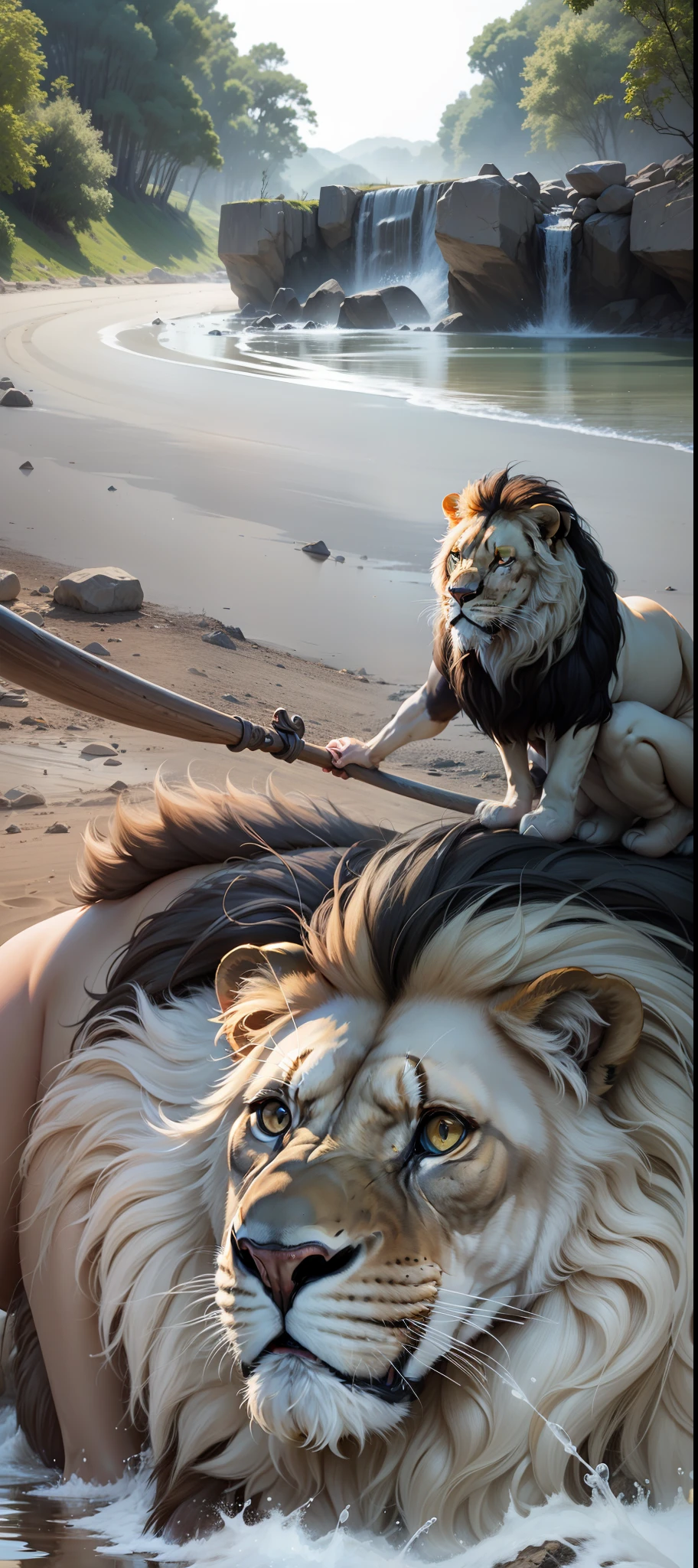 best quality, masterpiece, highres, lion