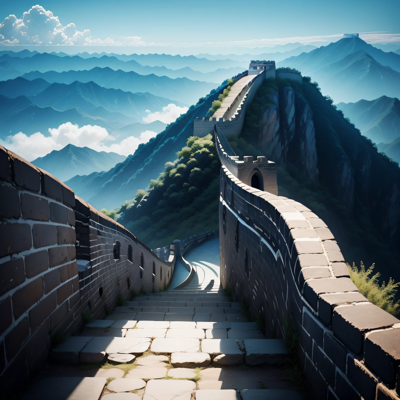 The Great Wall and space converge