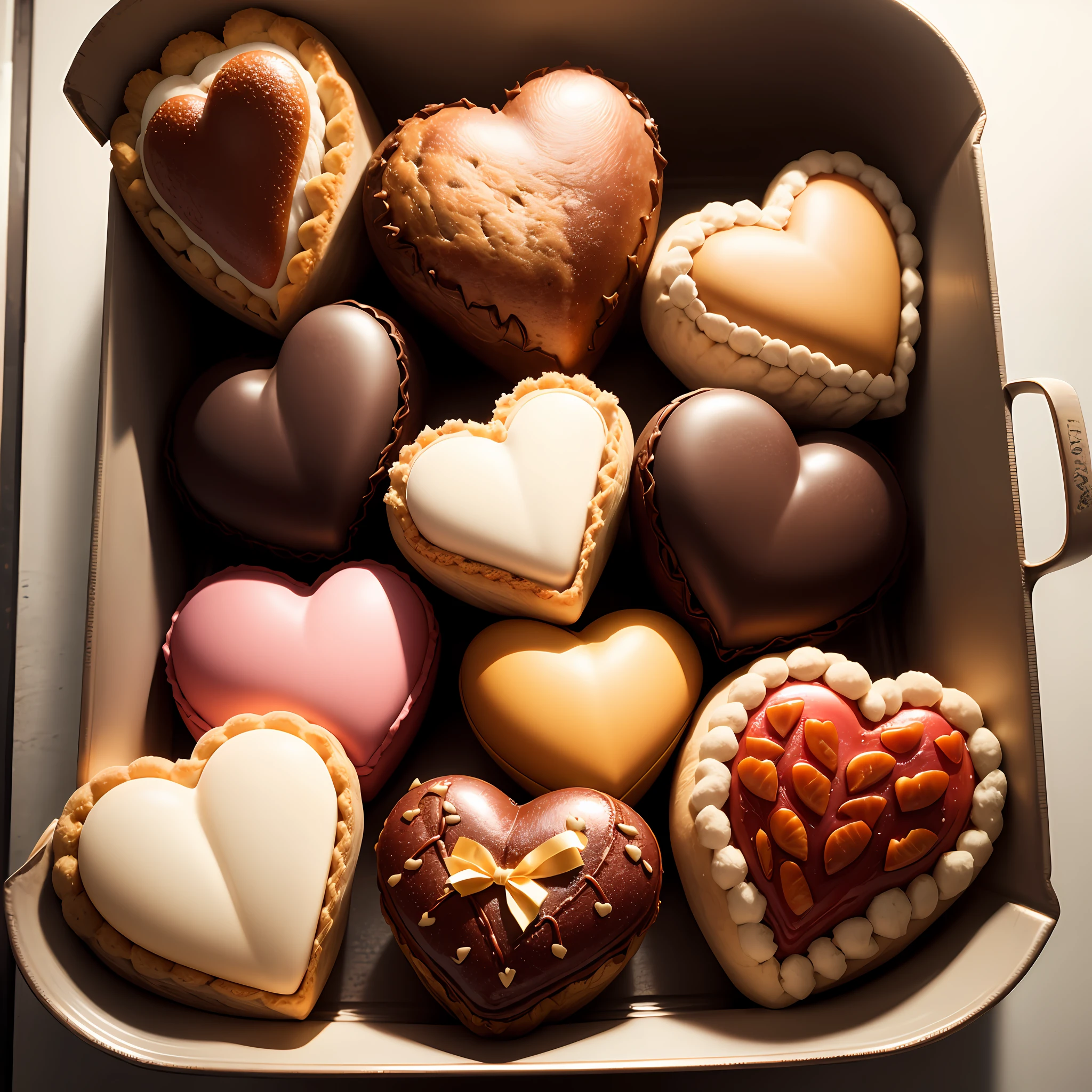 Image of 1 heart-shaped braided bread --auto