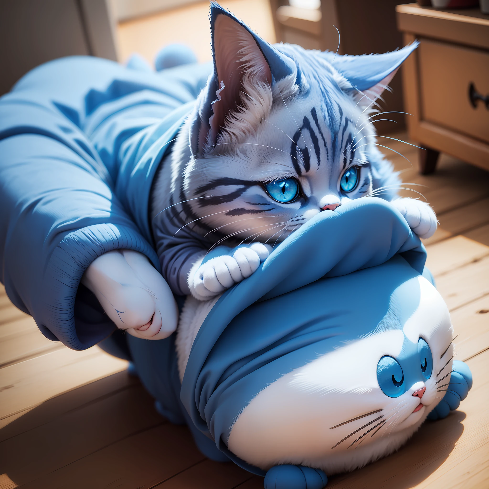 Super cute blue cat