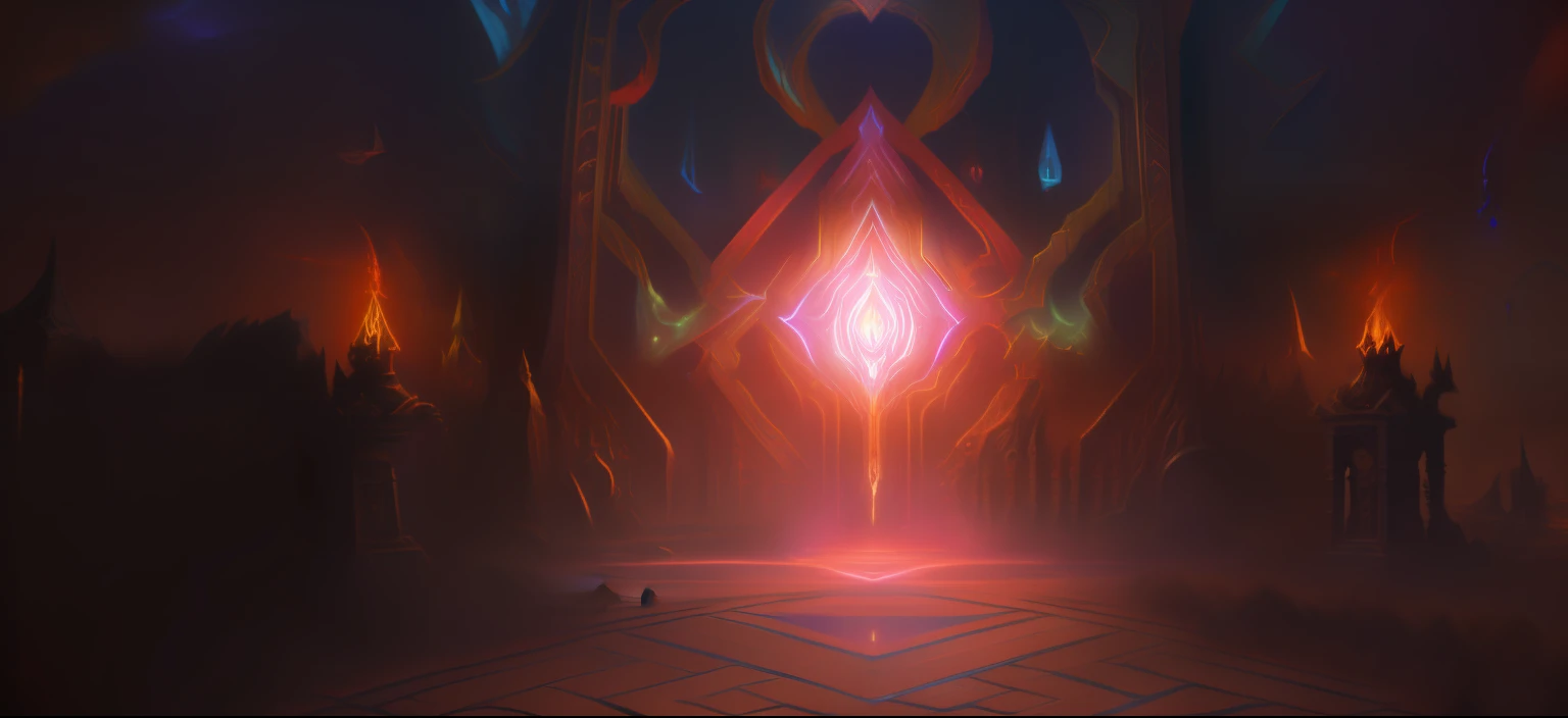 Dark room，There is a light, 8k hd wallpaperjpeg artifact, 8k hd wallpaperjpeg artifact, matte painting arcane dota pixar, concept art magical highlight, studying a hell open rift portal, taliyah, portal into anotheer dimension, detailed cinematic shot, magical glowing time portal, ornate border + concept-art