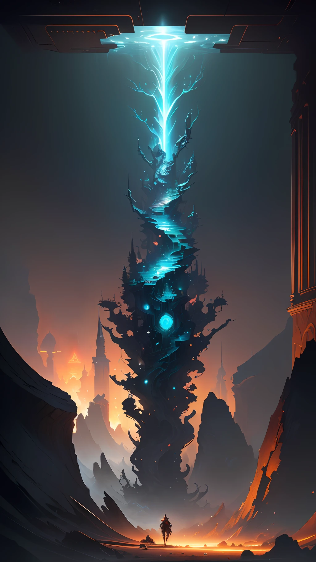 masterpiece, best quality, (extremely detailed CG unity 8k wallpaper), (best quality), (best illustration), (best shadow), absurdres, realistic lighting, (Abyss), beautiful detailed glow, art by PeterMohrBacher,high resolution, high quality