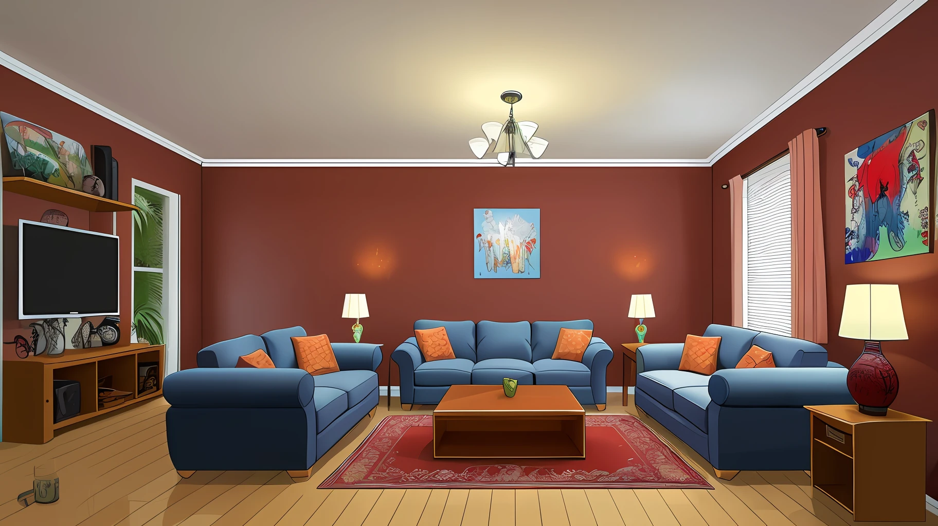 living room interior, 8K, hyper HD, tmasterpiece, highest quality