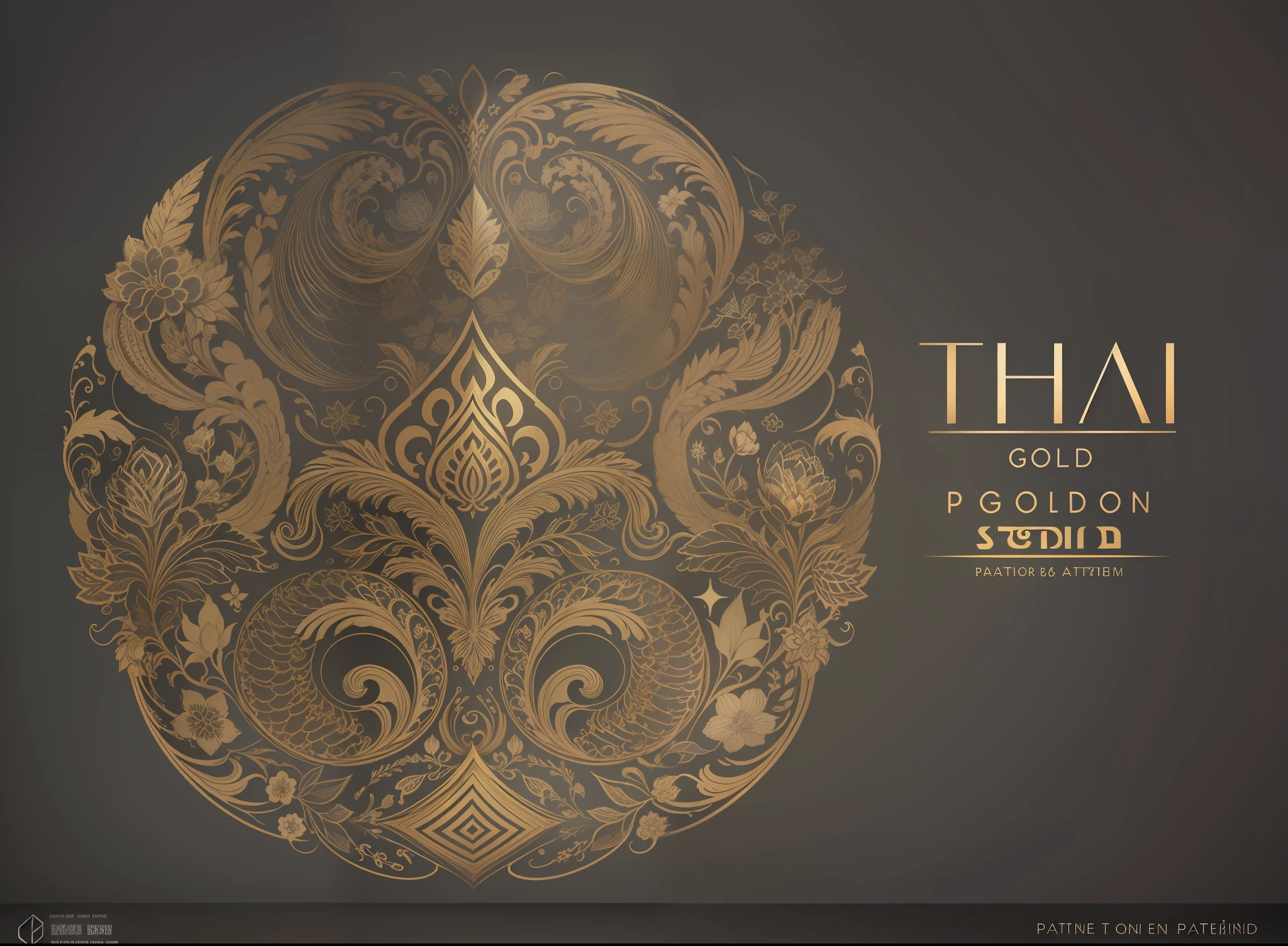 Thai style,Gold pattern,High-end elegance and gorgeousness,Pattern pattern