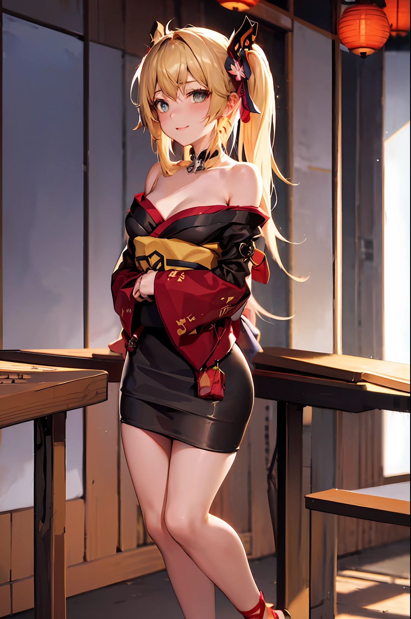 Kizi，blond hairbl，blacksilk，Lace，Bigchest，schools，校服