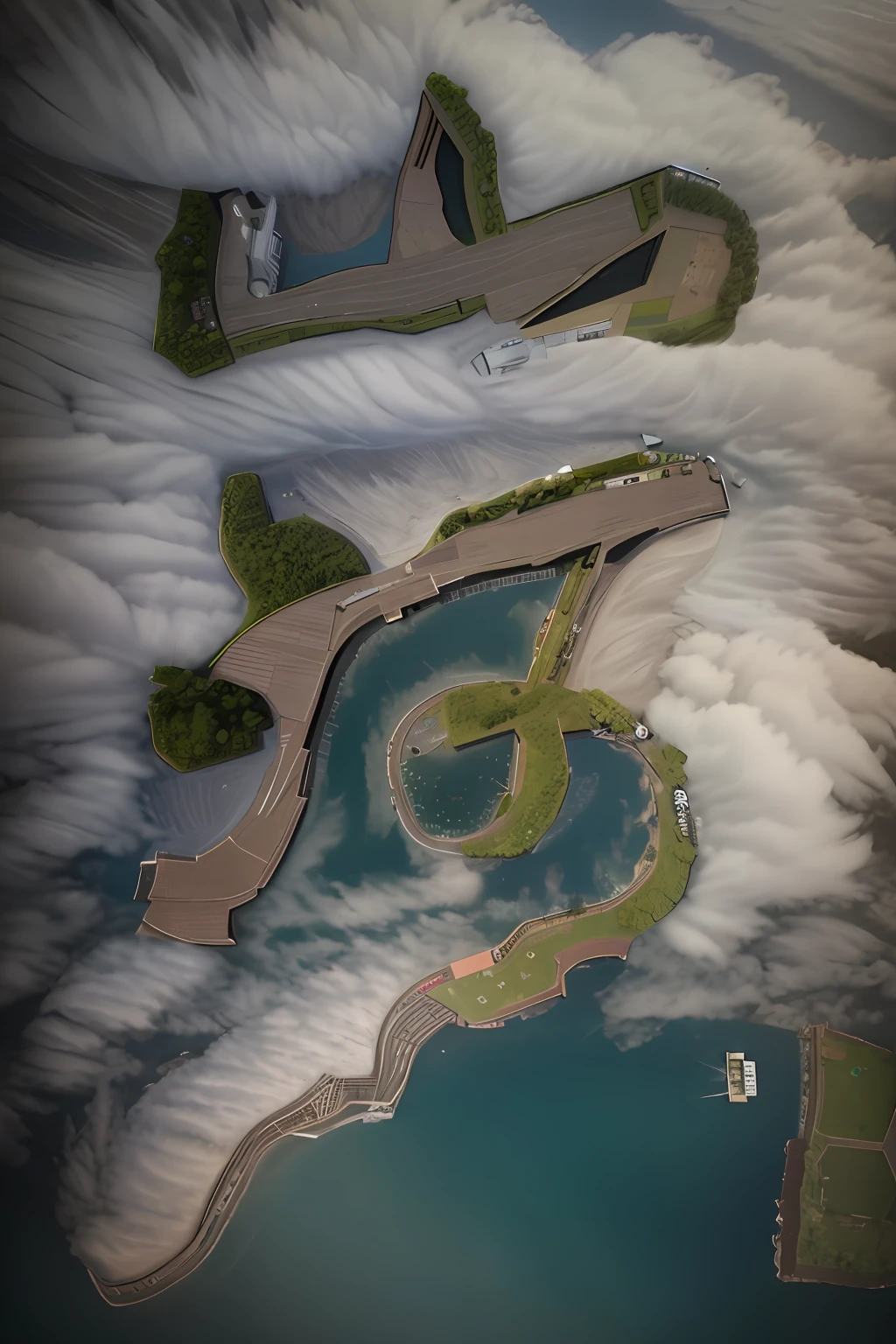 overlooks,rios,Meandering,Clouds,(Complicated details),hdr,(Complicated details,ultra - detailed:1.2),Cinema lenses,Vignette,at centre