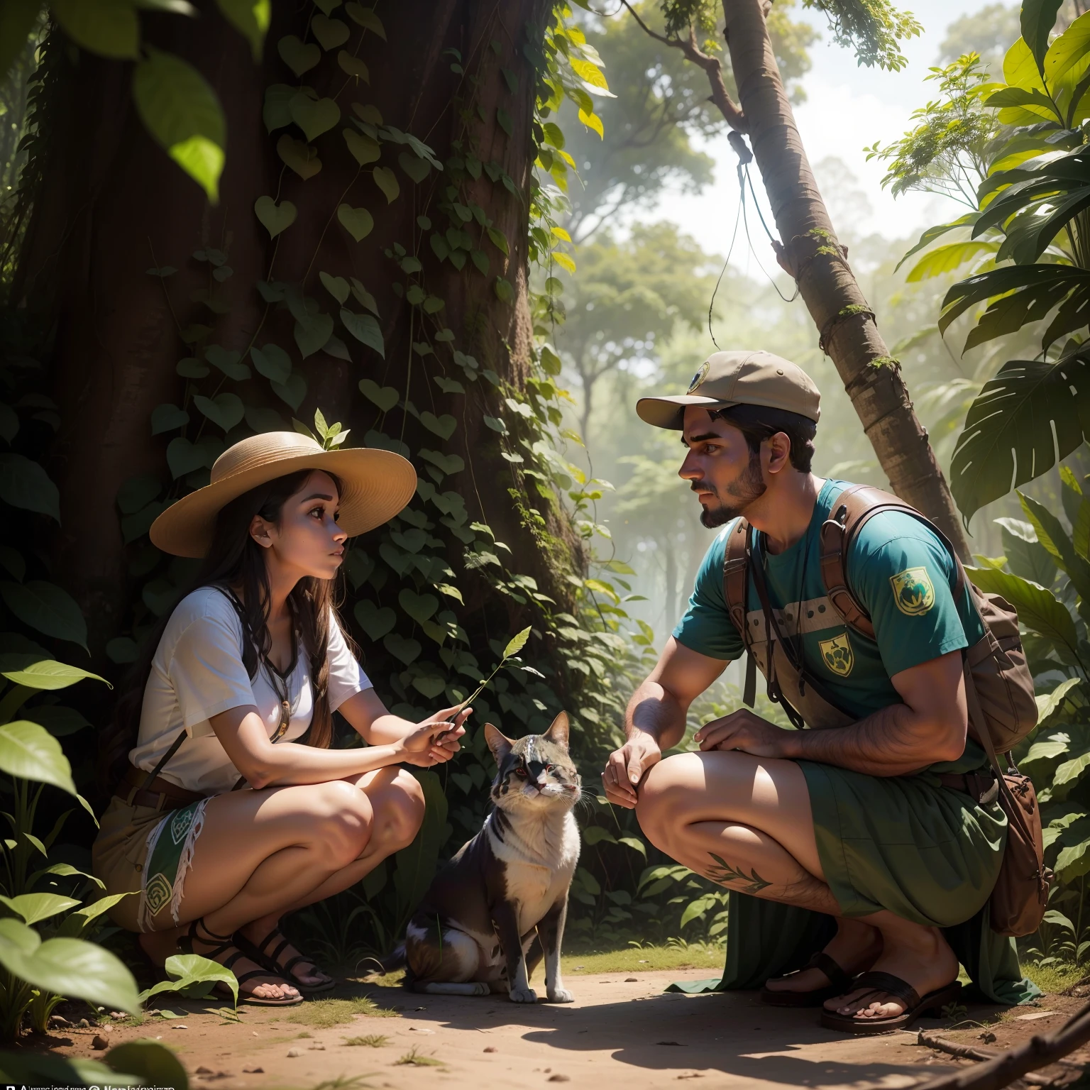 Sofia explicou: "Ao reciclarmos, estamos evitando que o lixo se acumule na natureza, causing harm to animals and plants."
At the water-saving booth, Luke showed how small changes in everyday life, como fechar a torneira enquanto escovamos os dentes, can help preserve this all-important feature.
Pedro, por sua vez, spoke about the importance of preserving biodiversity: "Each animal and plant has a unique role in the forest. Quando cuidamos deles, estamos protegendo a vida em nosso planeta."
Residents of the community were impressed by the knowledge of the Forest Guardians and their dedication to protecting nature. Muitas pessoas decidiram se juntar ao grupo e ajudar na causa.
Com o passar do tempo, the Guardians of the Forest grew to become an even bigger movement. They spread their message of awareness not only throughout the Amazon rainforest, but also by other regions of the country.