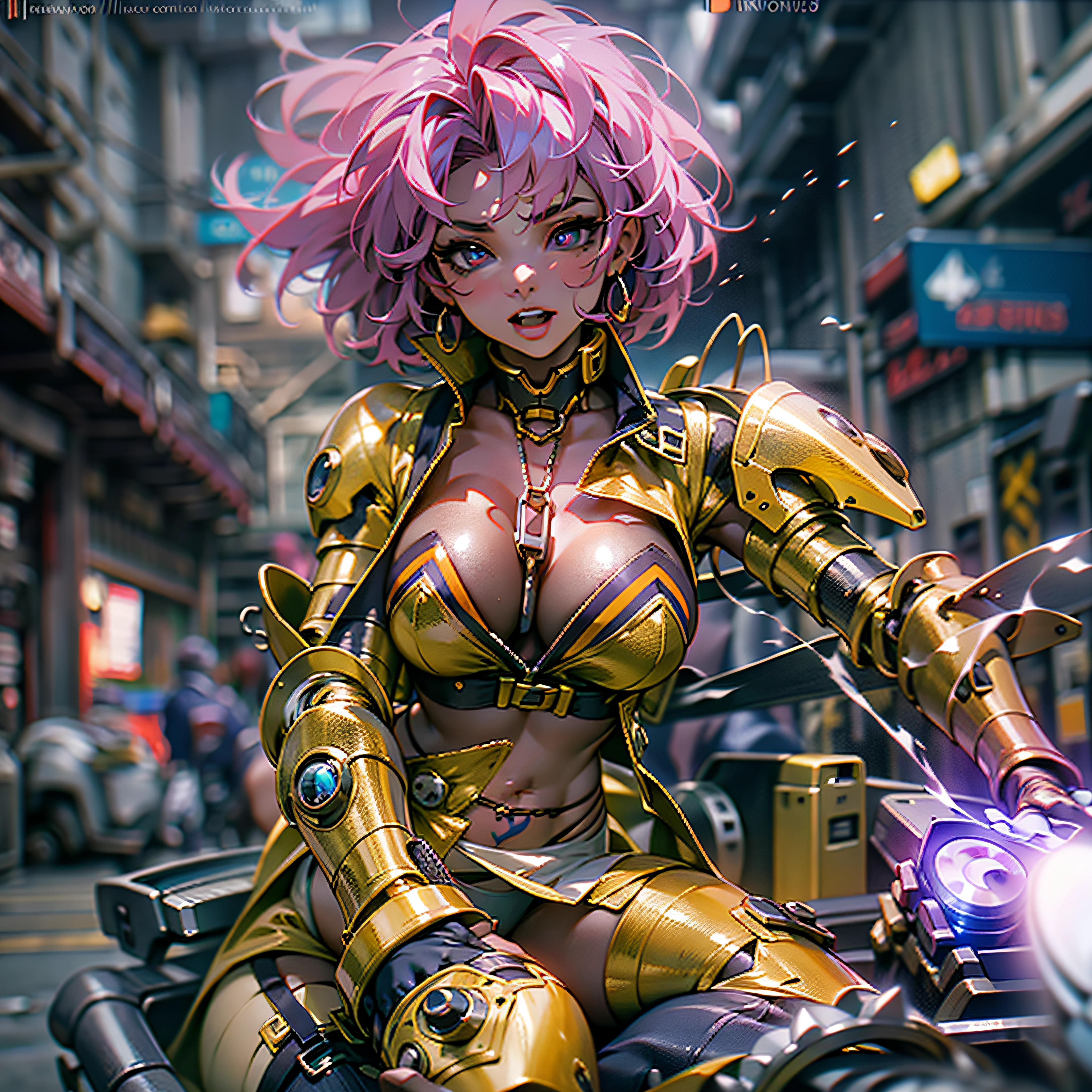 Bike Motocycle mercury Gold Divine mature female synthetic Armored Suit GSDF cyborgs "full-body prosthesis" augmented-cybernetic strange Urban sundrop chaos Scene transparent "Motoko Kusanagi" contre-jours "Heavy Metal" Devastating Will-o'-the-wisp war cyberpunk battle "luis Royo" jukebox Commander African Goddess dazzling slow-motion walk Cosplay "Tina Turner" Major decorated "Scarlett Johansson" Pilots "Batou Shirow's" Cowboy emblem "Ghost_in_the_shell" Fancy Vivid Yellow écusson key sunLight intricate luminescence volumetric:2 ultra:2 pro-Photorealistic:2 optimaux:2 quality:2 details:2 precise:2 reflex:2 max:2 resolution:2 perfection graduates:2 nettetés improved:2 Octane-rendues:2 opengl-shaders:2 UHD XT3 16K DSLR HDR UnrealEngine5 ombres profondeurs:2 analogiques color-coded 3DCG cgi vfx sfx fkaa txaa rtx ssao Symmetrical Body Athletic hairstyle bangs extatiques Tanned Skin Face sensuel Effects Cheekbones Glushing Embarrassed eye-liner saphirs saturate:2 beaux:2 dark eyes black pupils brown iris lazulis turquoise open:2 mouth teeth obvious smiles:2 Floating Jacket Fixed Eccentric Cape onyx Shoulders-Off Shirt Lace Clavicles White Papillotes embroidered breasts varied:2 pointed satin bikini corsait navy thick leathers felt skirts matching ample swinging spinels navel waist belt-chastity padlock Gold silver agate pubis bristles scarlet pubis-hairy indigo underwear Snap garters thighs legs gothic stainless steel boots fleuraison incandescentes CGSCOSITY toys Cristallines Truck Mecha robot magic heart hearth rubis invoques Tachikoma (EOS R6 135mm 1/1250s f/2.8 ISO400):2 fullbodye Mécanisés adaptable Canon-ion flash blow glow mannequins dramatic opale Saber straight fully dressed armor heavy chrome metallic flat rune lava bands helmet-antenne Tourmaline glyphes plasma brasses cuivres chef-d&#39 equirectangular background 360 Earth outdoor engravings tattoo (par Michelangelo) Bruce Weber girls varied nsfw etc.