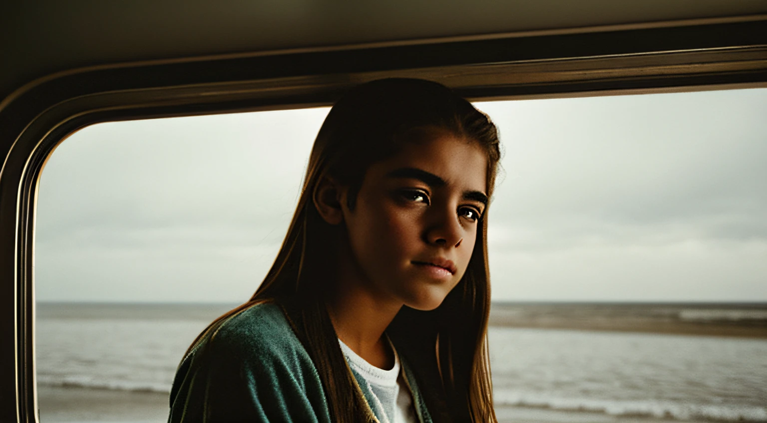 Fotografia de filme retrato de um adolescente chorando, lagrímas in the eyes, hiperrealista, overcast lighting, filmado no Kodak Portra 200, grain of film, Nostalgic humor