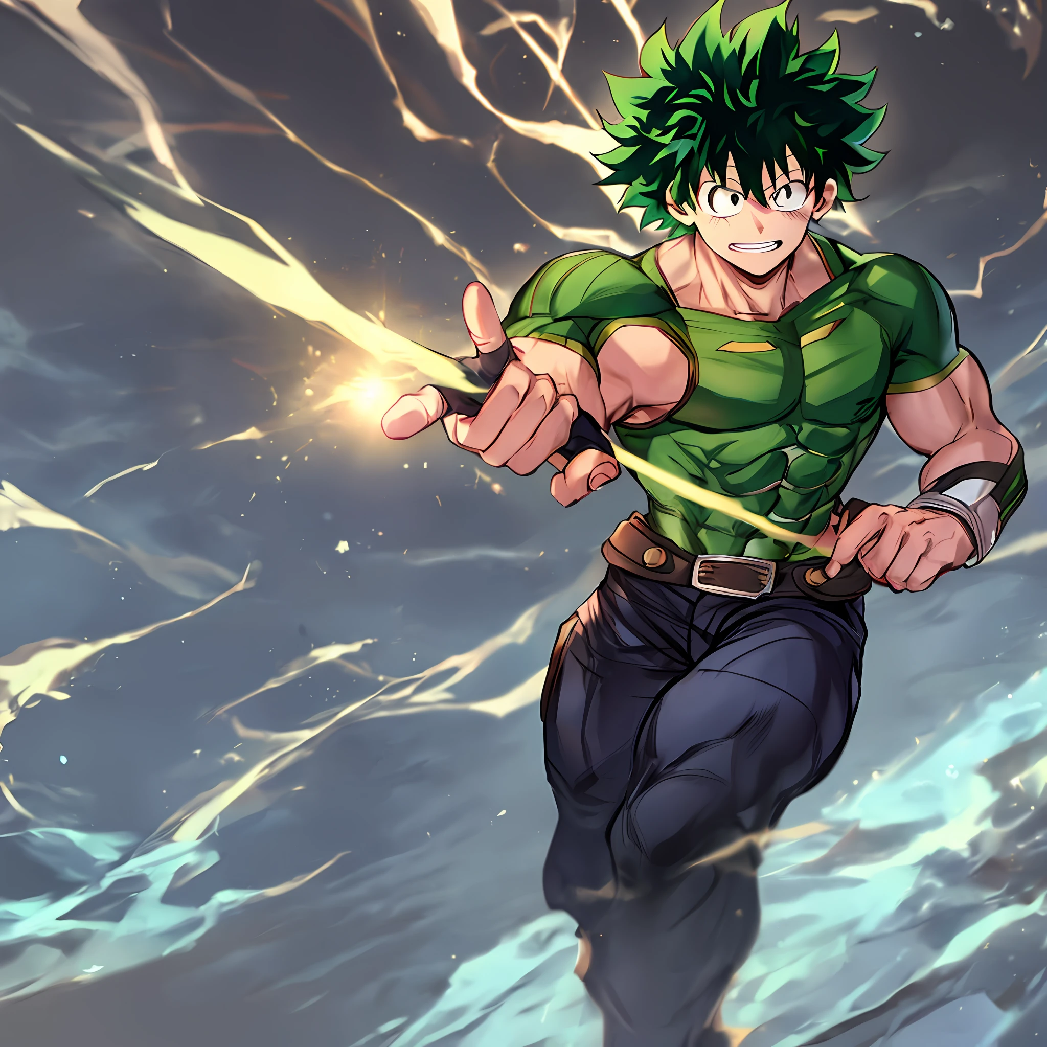 Izuku Midoriya with muscles