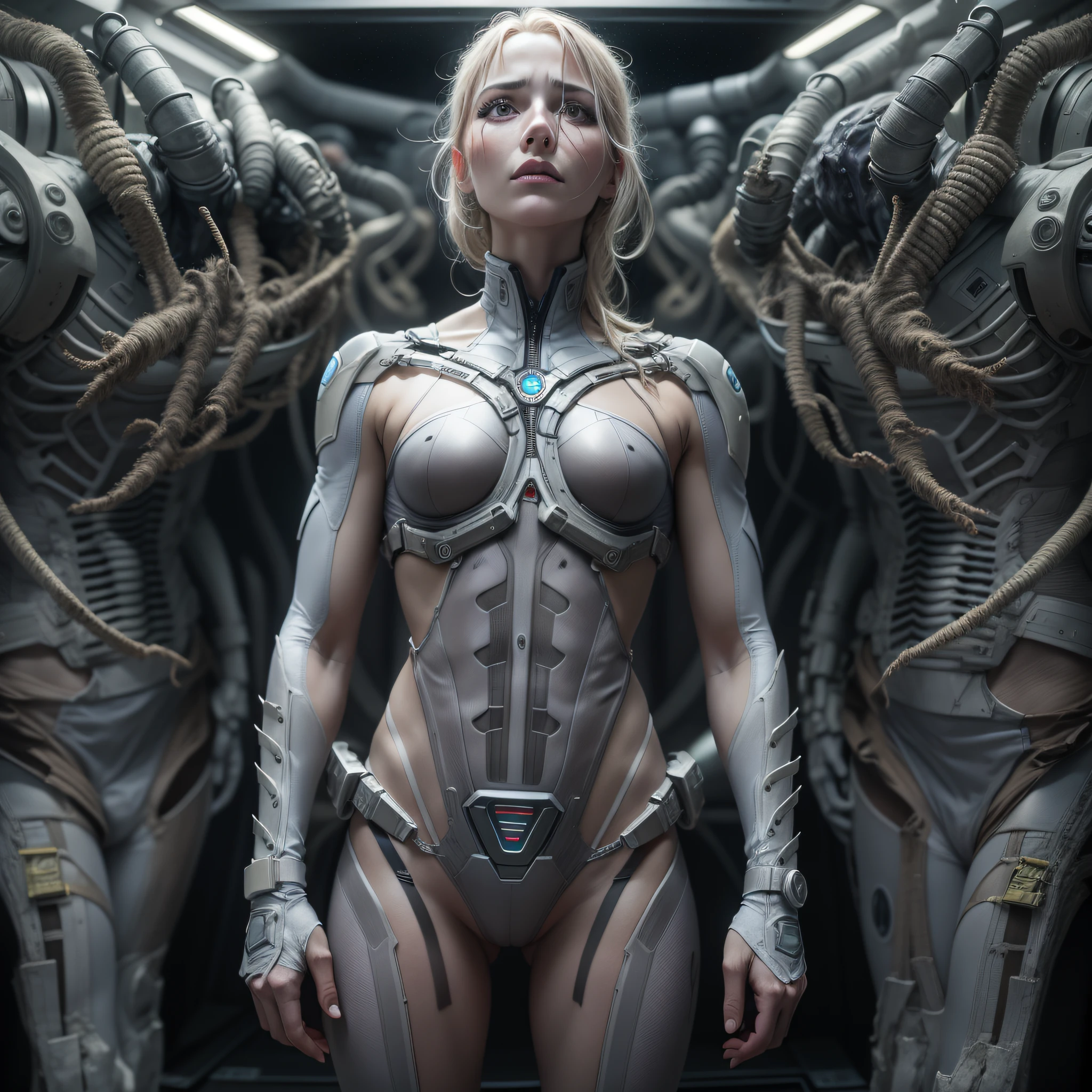 basado_en_la_pelicula_prometheus__mujer_perteneciente_a_la_tripulacion_de_la_spacecraft_prometheus__cintura_delgada_y_caderas_gruesas___abdominales y piermas musculosas. atacada por xenoform