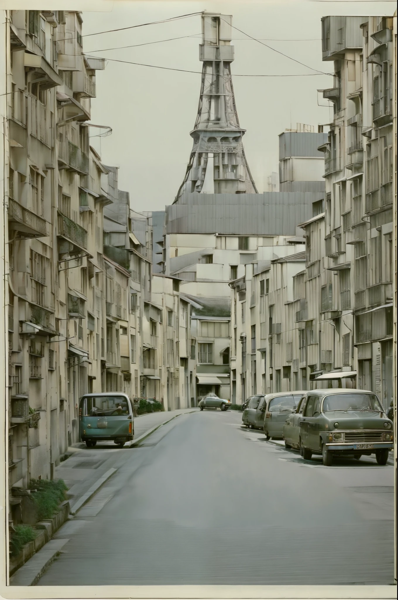 Scenery of Paris in the 1970s, vintage photograph