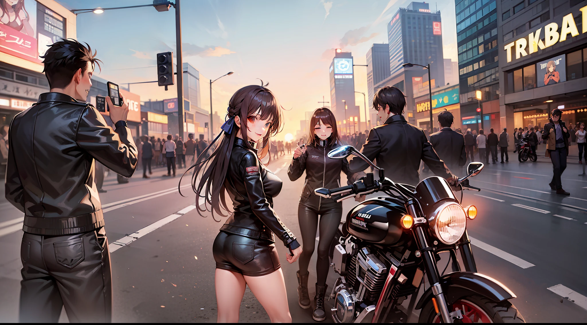 Girl Bikers、Motorcycles、crowd、Wagas、natta