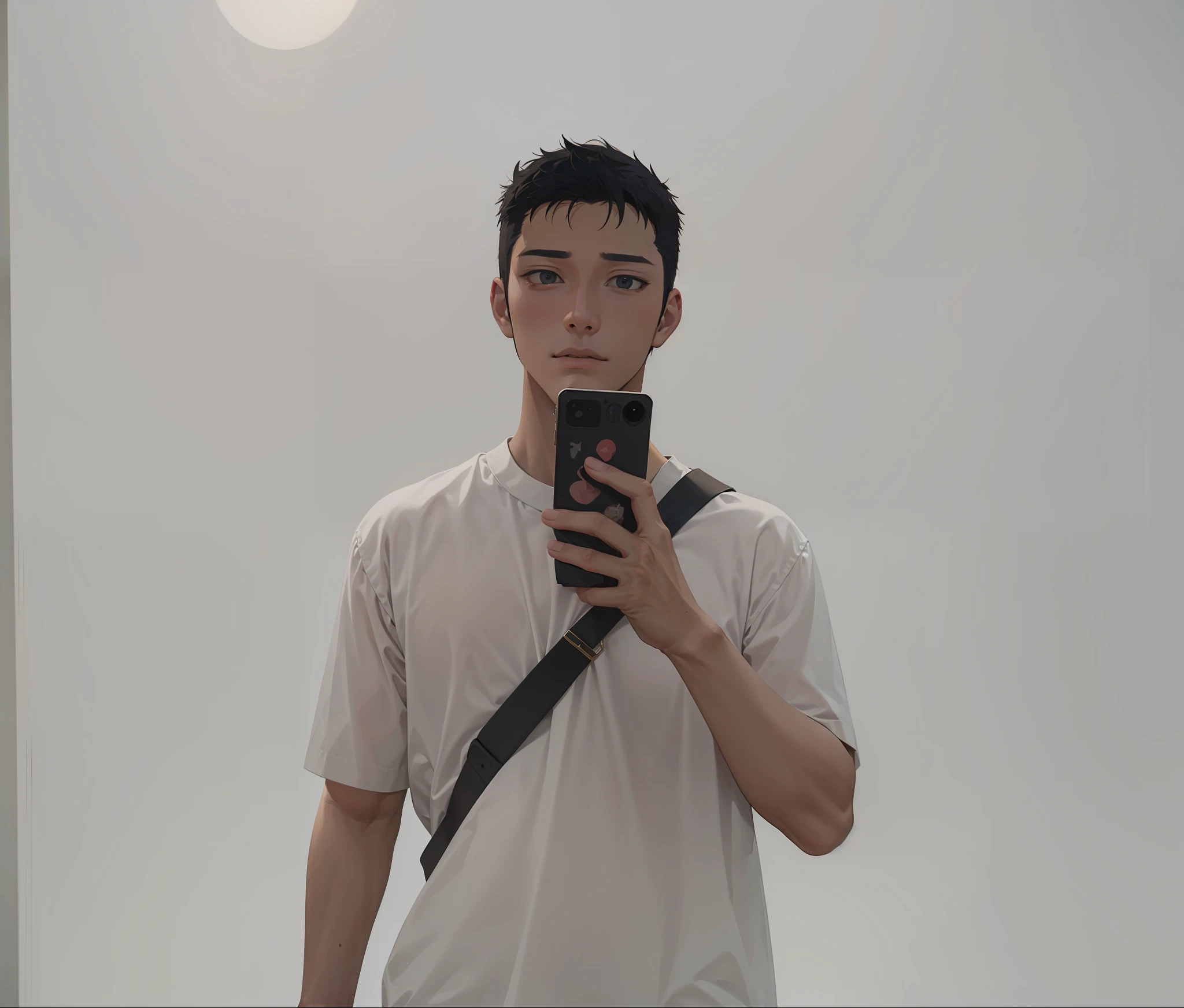 A handsome guy who transforms into an anime character