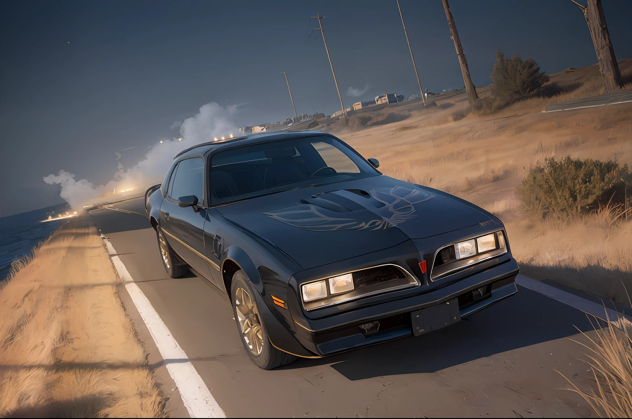 Analogue gloomy image of ((Black Car, )), (three-quarter view), (City Streets (at night)), (Abandoned buildings), (graffiti), ((nighttime)), horror, midnight, highly detail, sharp focus, (photorealestic), Realistic, Best Quality, 8k, award winning, dramatic lighting, epic, Cinematic, 巨作, Rim Light, (Ocean fog:1.3), Volumetric lights:0.5, dutch angle, Depth-of-field, first-person perspective,