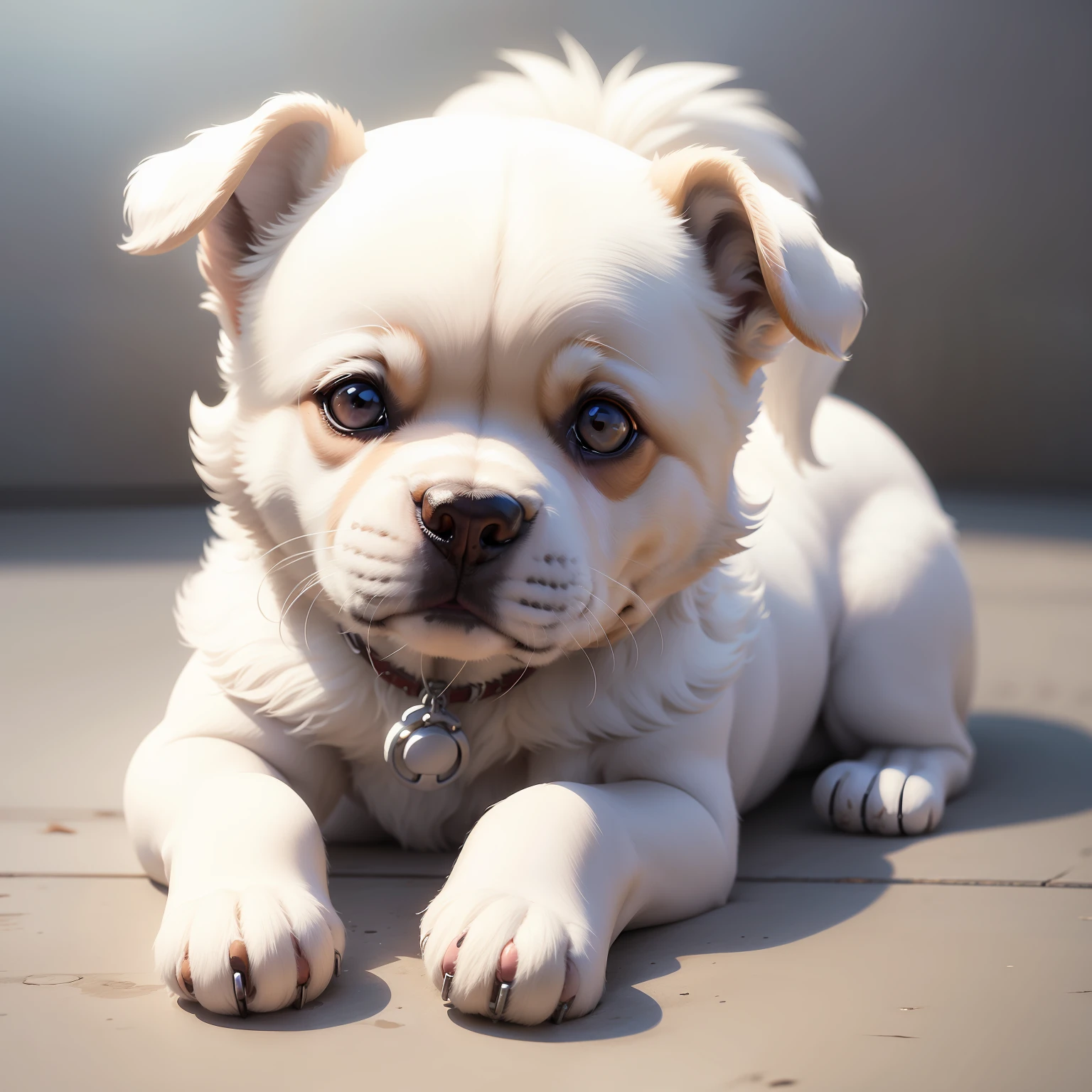 o cachorrinho、white colors、adolable、Extremely good-looking