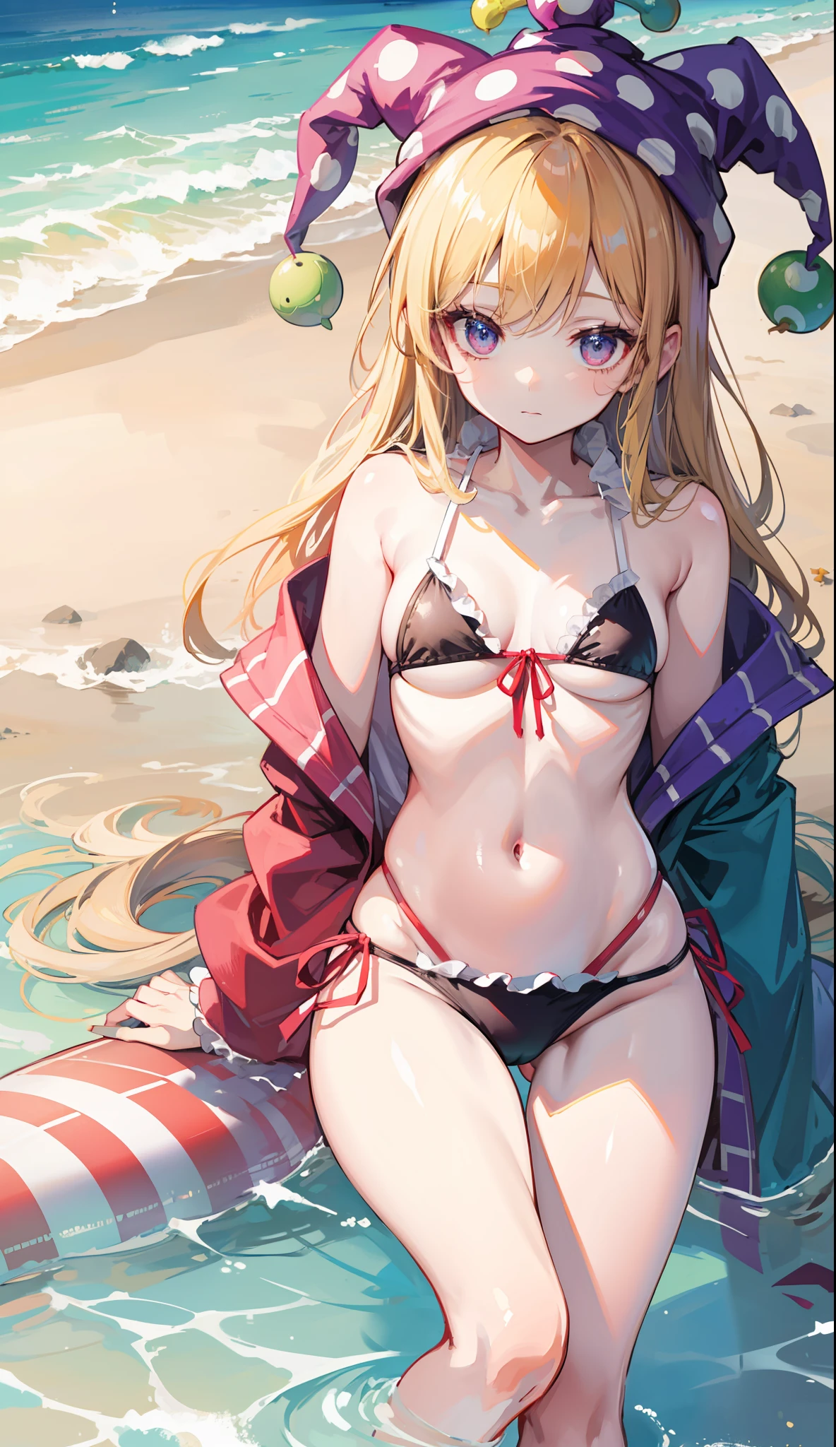 touhou project,Clownpiece,Swimwear, Beach