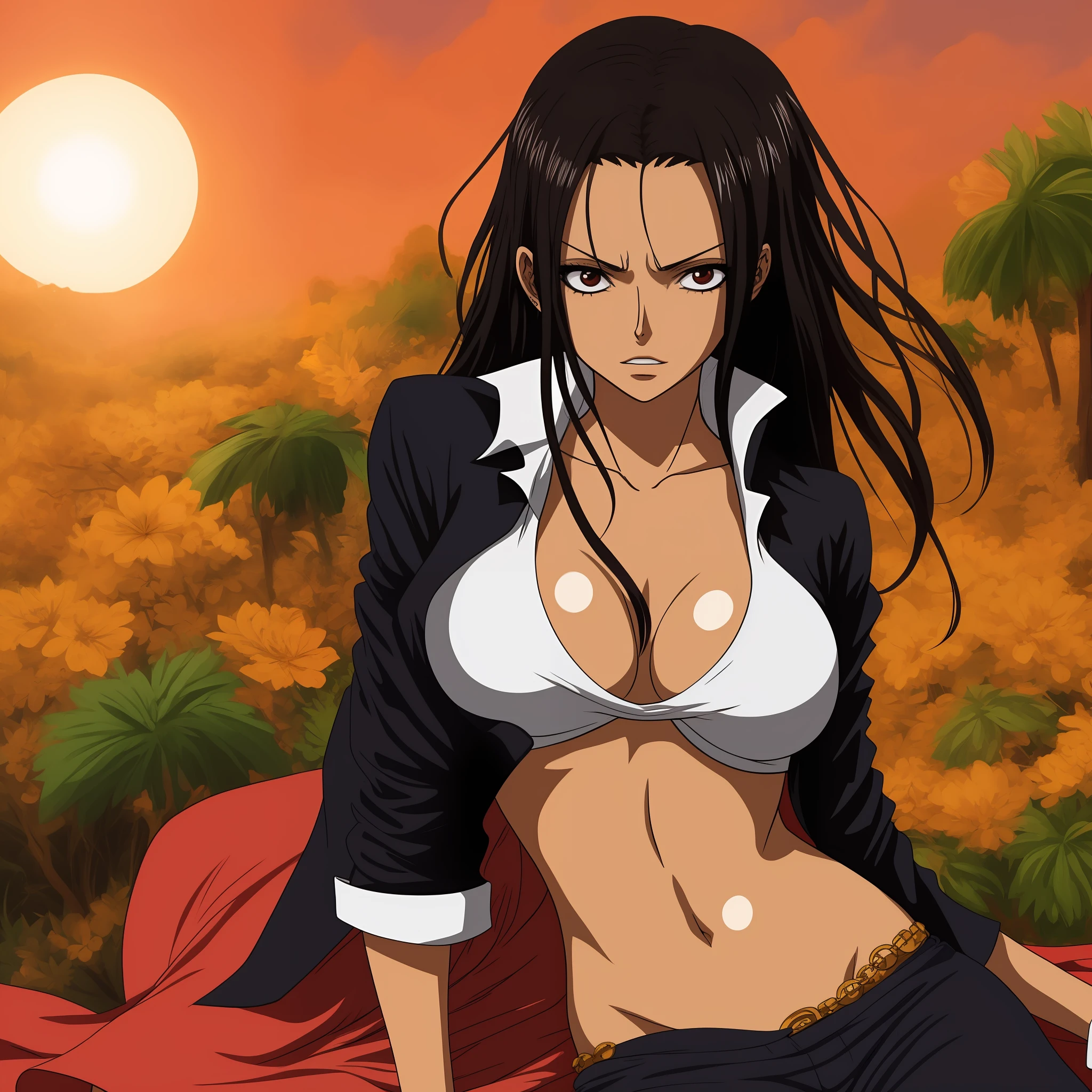 Crie uma personagem negra de one piece sem ser sensual
