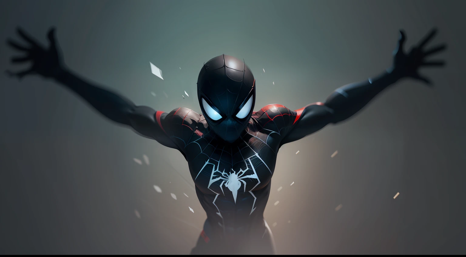 minimalist 2d background, dark feeling, ((((black)))) spidey